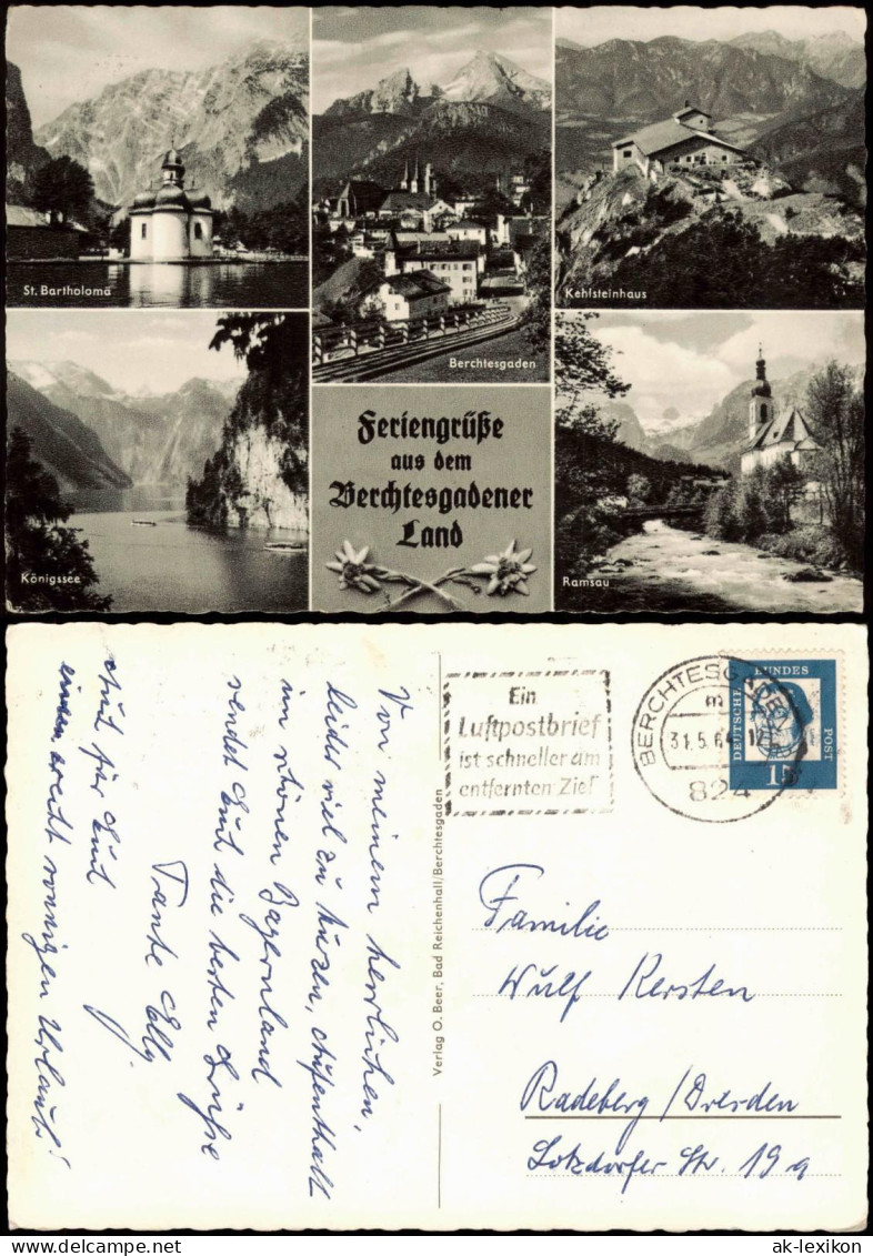 Ansichtskarte Berchtesgaden MB: Stadtteilansichten 1964 - Berchtesgaden