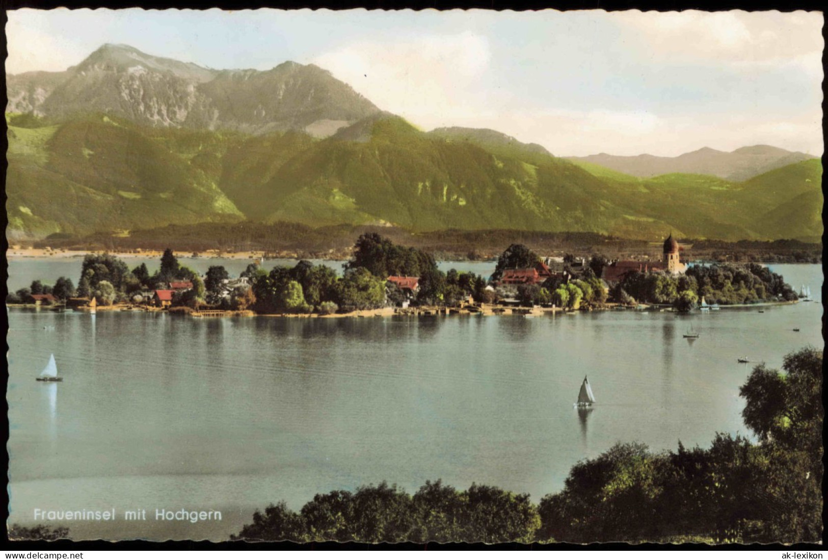 Ansichtskarte Chiemsee Fraueninsel - Chiemsee Color Fotokarte 1964 - Chiemgauer Alpen