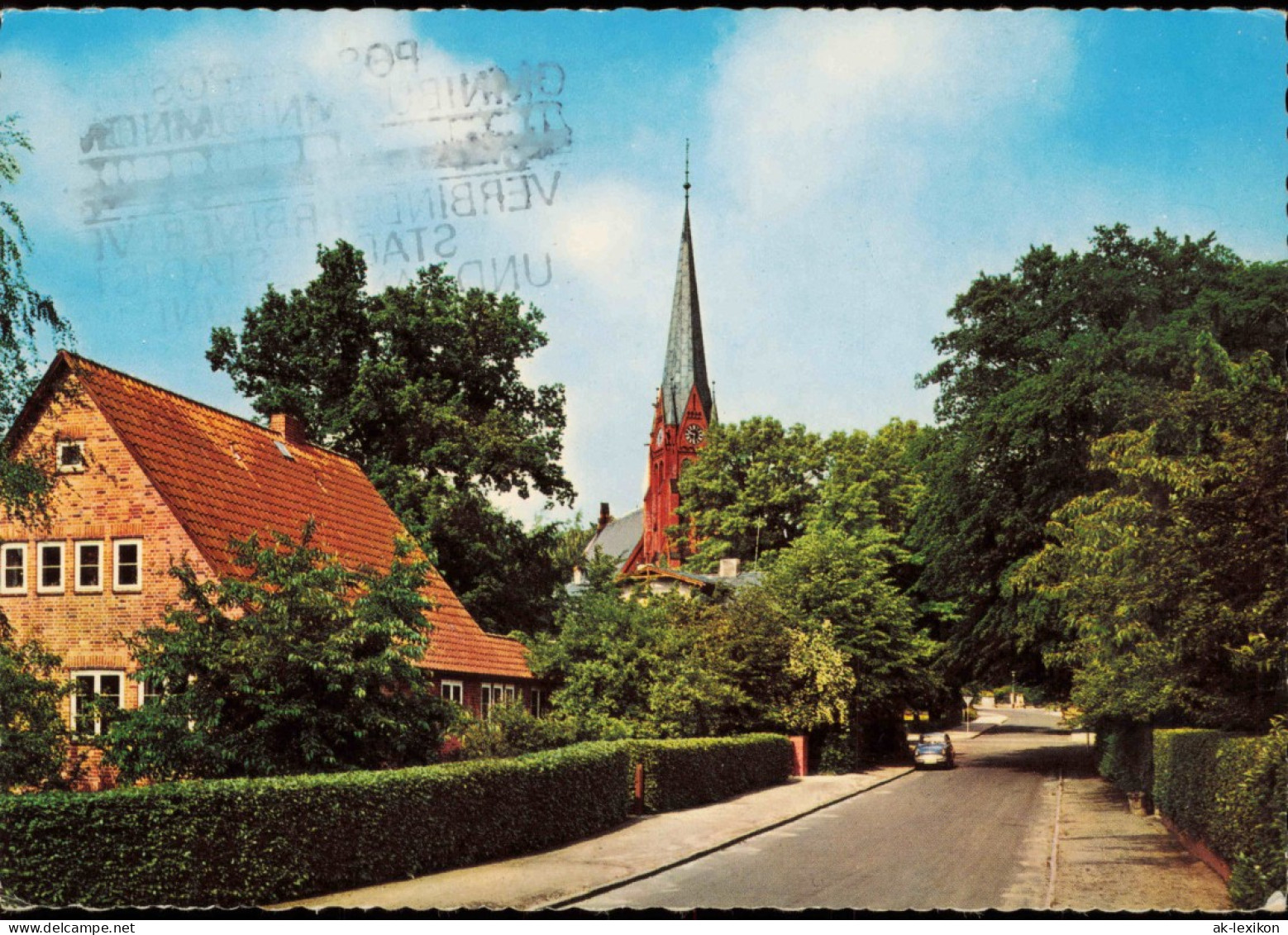 Ansichtskarte Reinbek Bismarckstraße Mit Kirche 1965 - Other & Unclassified