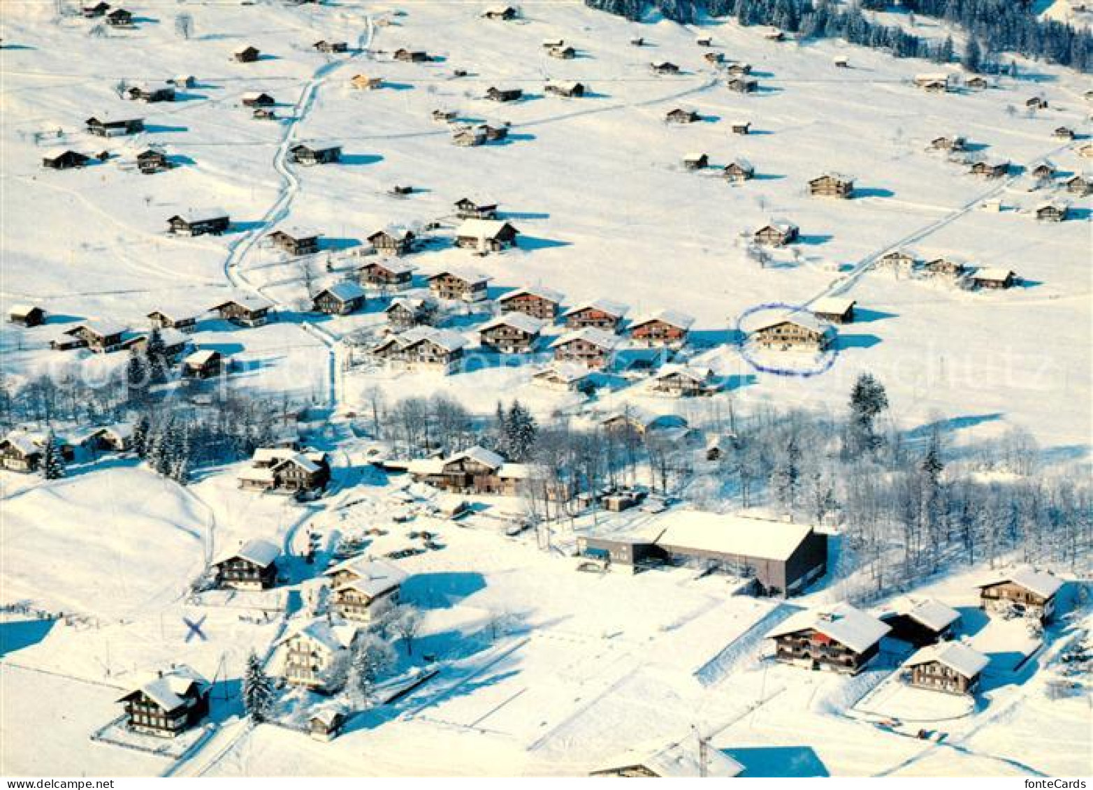 13130249 Lenk Simmental Fliegeraufnahme Hallenbad-Waldrand-aegerten Lenk Im Simm - Other & Unclassified