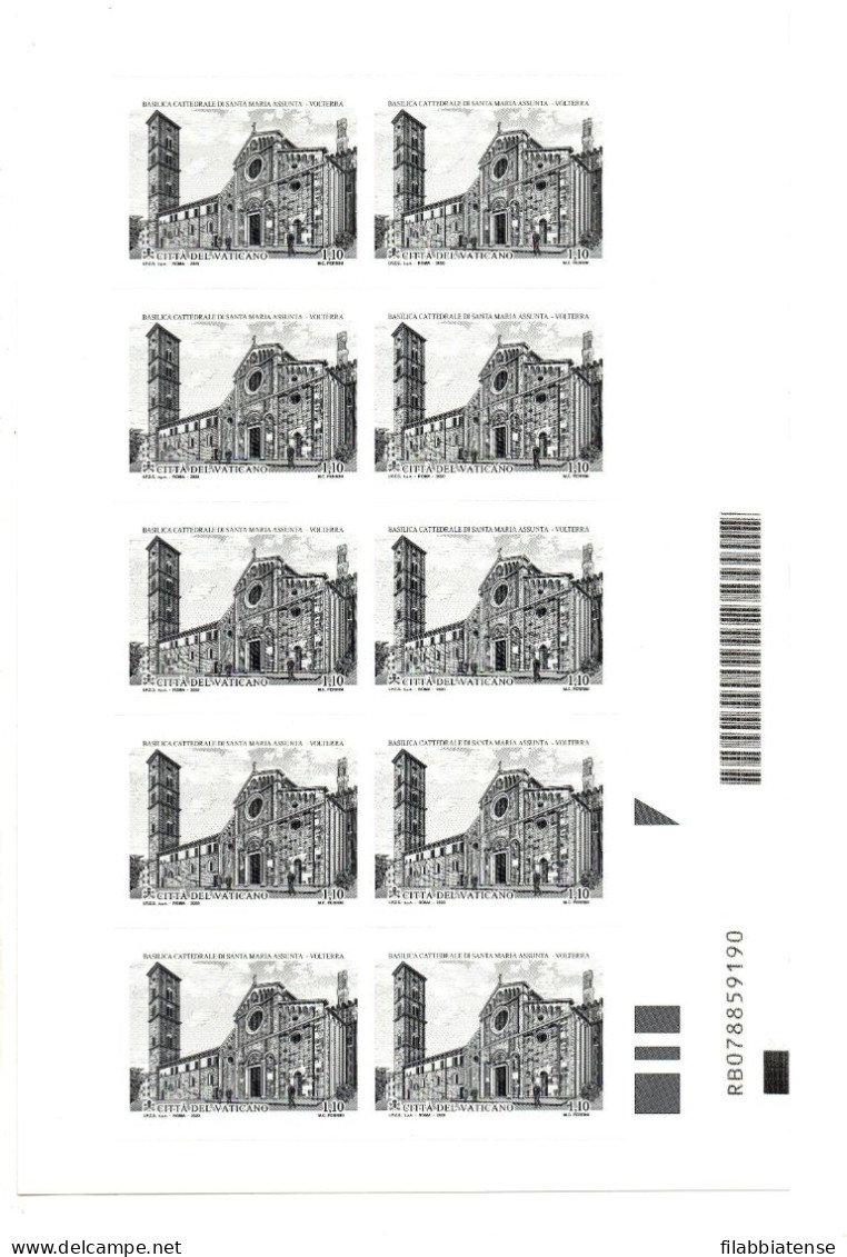 2020 - Vaticano 1873 Basilica Di Volterra - Minifoglio  +++++++++ - Ungebraucht