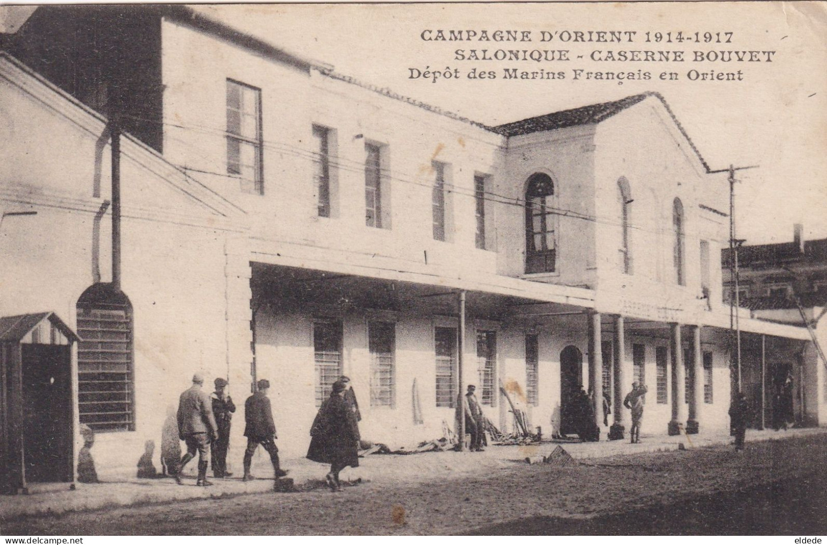 French Marine In Salonica Greece Caserne Bouvet Marins Français Orient  Guerre 1917  Capitaine Joly Hopital Construction - Krieg