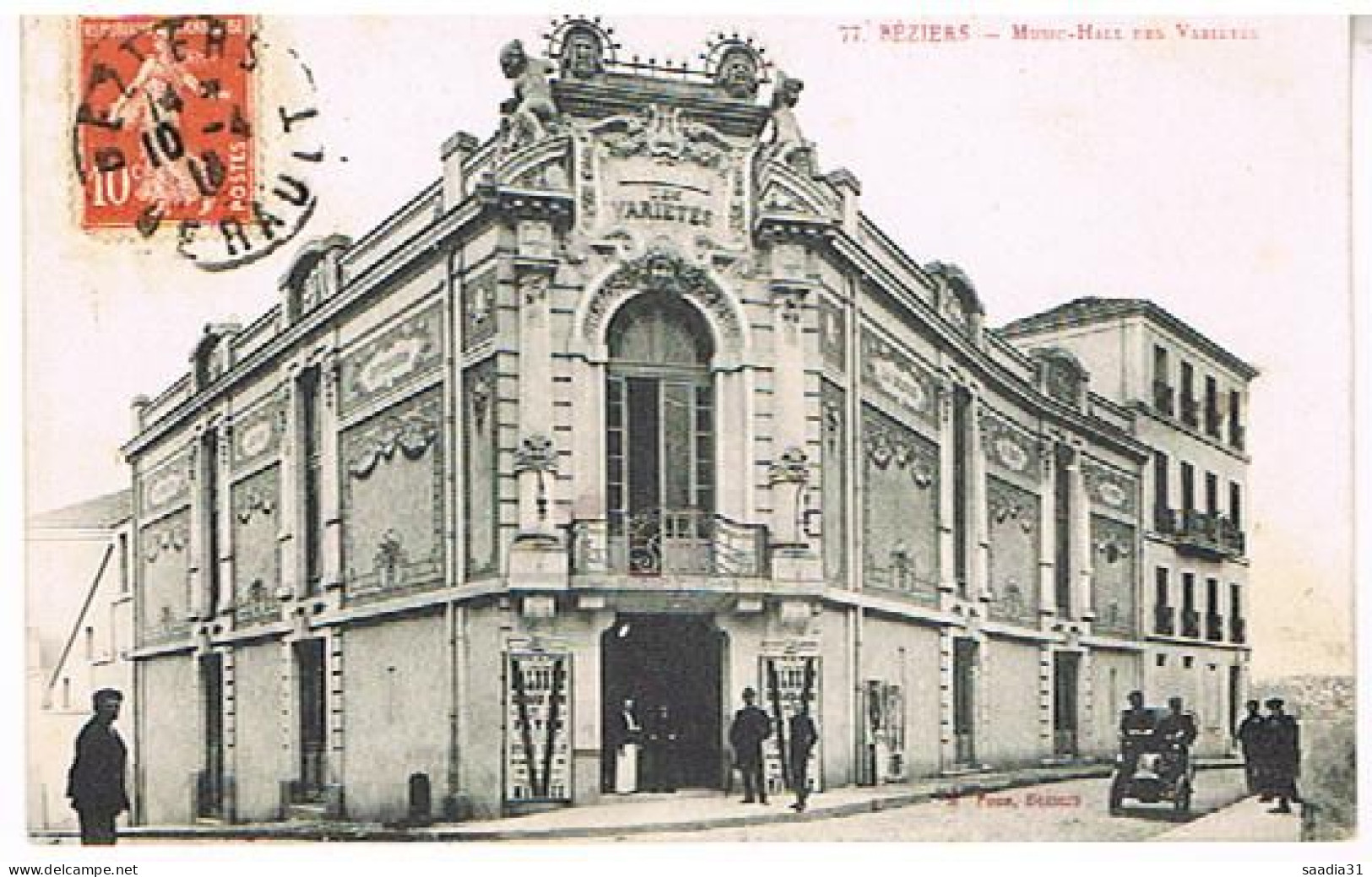 34 BEZIERS  MUSIC HALL DES VARIETES  1913 - Beziers