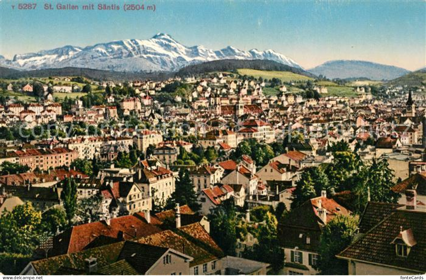 13114799 St Gallen SG Stadtpanorama Mit Blick Zum Saentis Appenzeller Alpen St.  - Autres & Non Classés