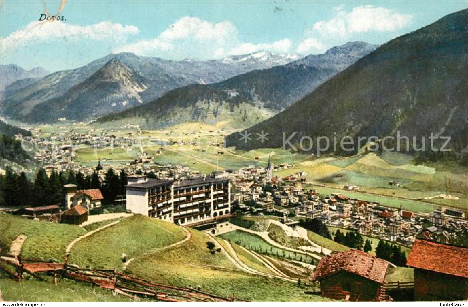 13114769 Davos GR Gesamtansicht Mit Alpenpanorama Davos Platz - Autres & Non Classés