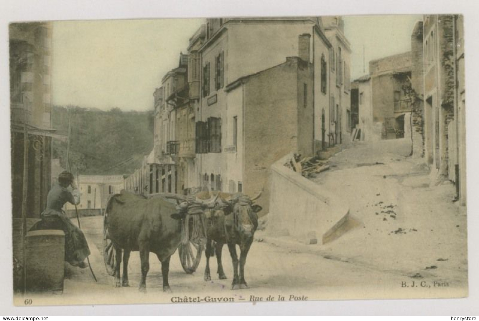 Châtel-Guyon : Rue De La Poste - Attelage (z4199) - Châtel-Guyon