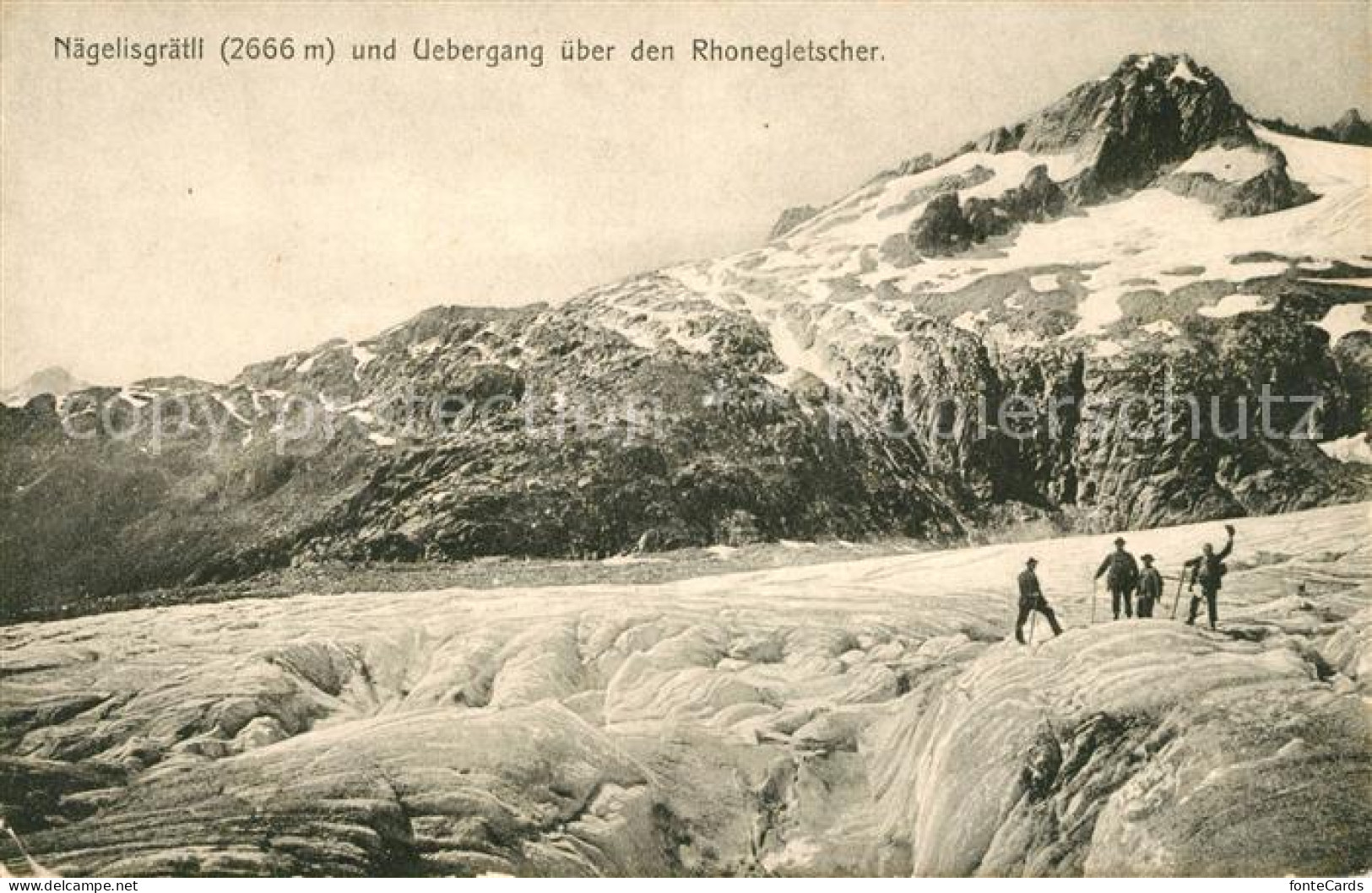 13114767 Rhonegletscher Glacier Du Rhone Naegelisgraetli Und Uebergang Ueber Den - Altri & Non Classificati