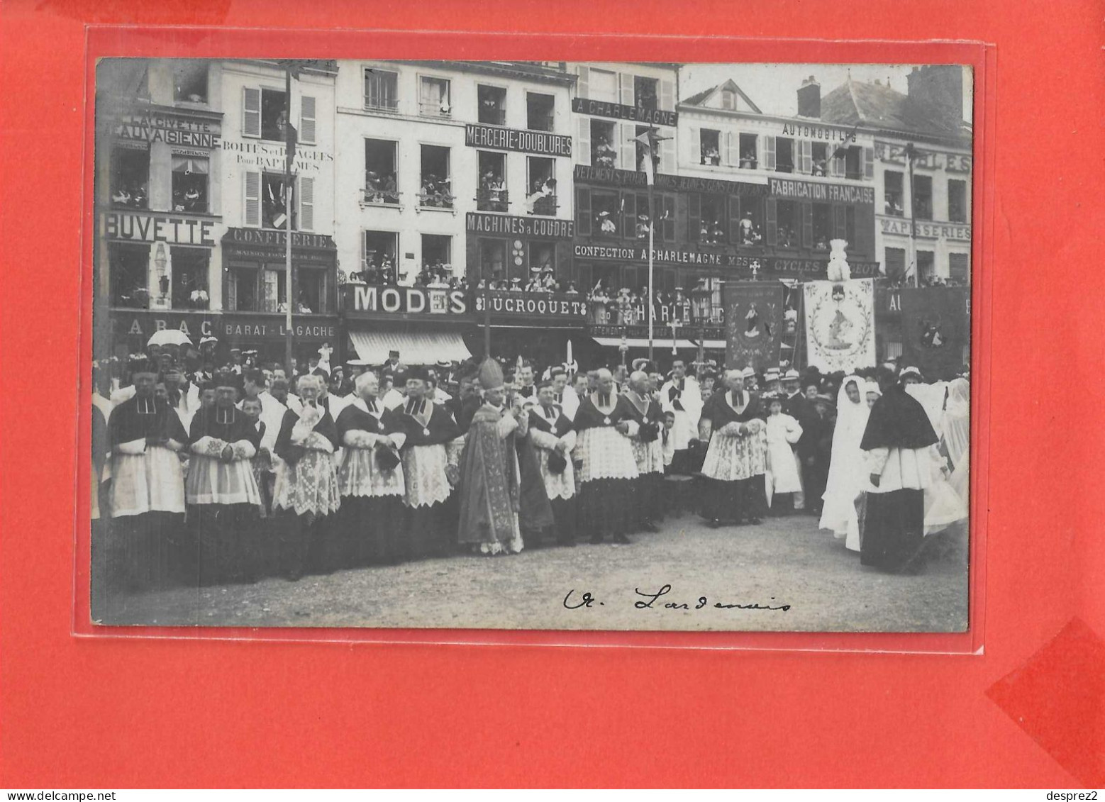 60 BEAUVAIS Carte Photo Animée Fete Cérémonie Ou Procession - Beauvais