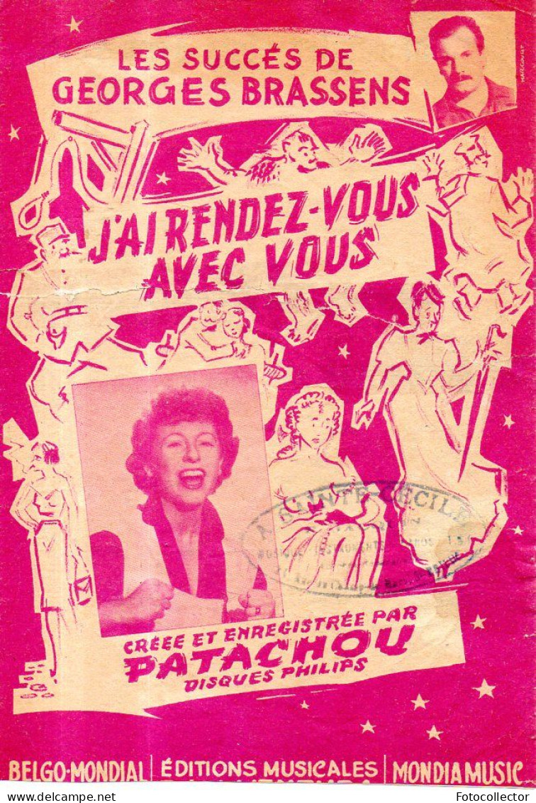 Partition Chanson J'ai Rendez-vous Avec Vous Par Georges Brassens (1953) - Song Books