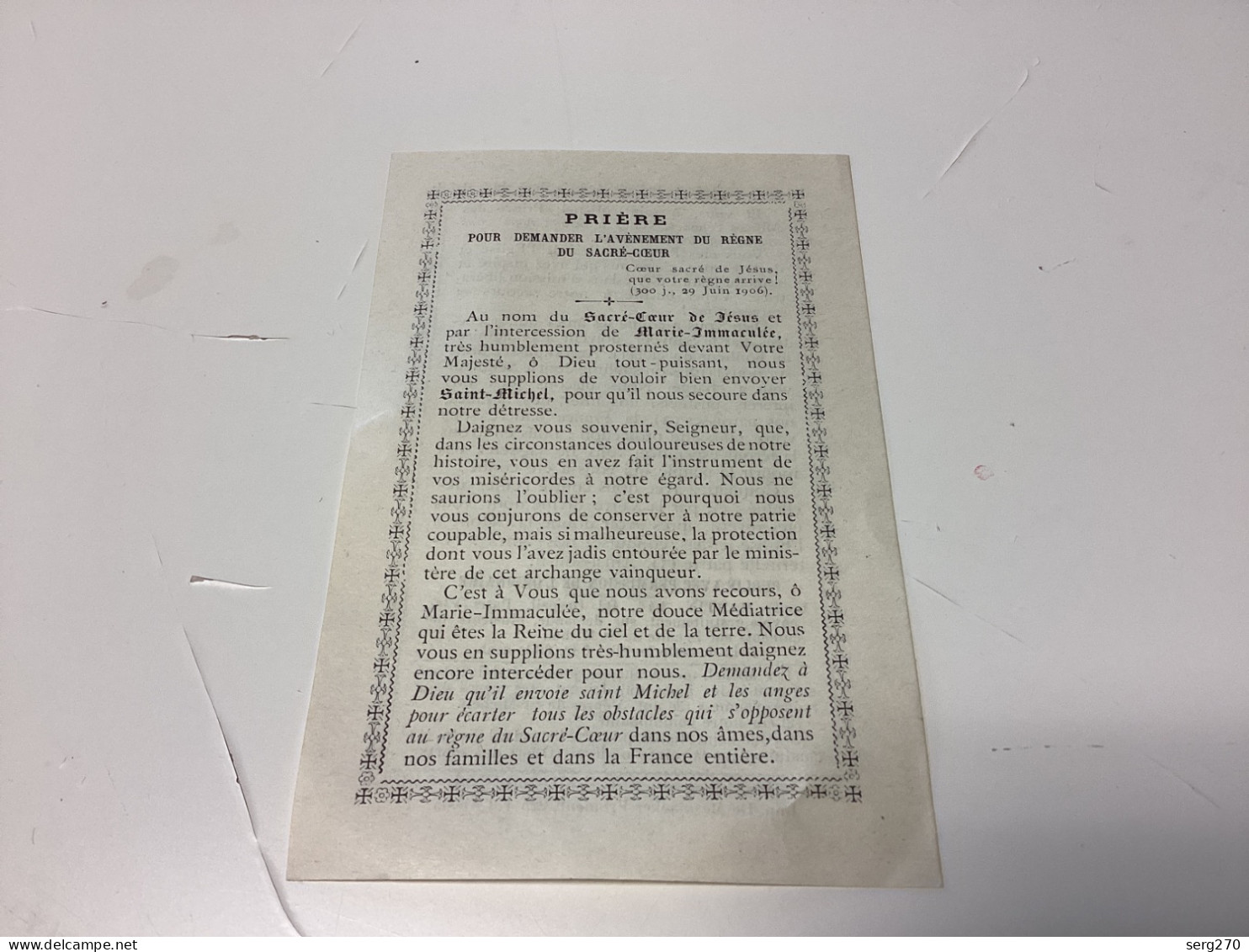 Image Pieuse Image Religieuse 1900 Prière Règne Du SacréPRIERE POUR DEMANDER L'AVÈNEMENT DU RÉGNE - Devotion Images