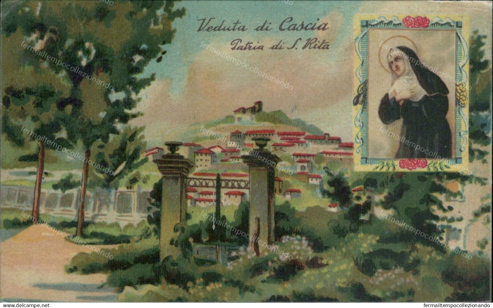 Cs496 Cartolina Veduta Di Cascia Patria Di S.rita Provincia Di Perugia - Perugia