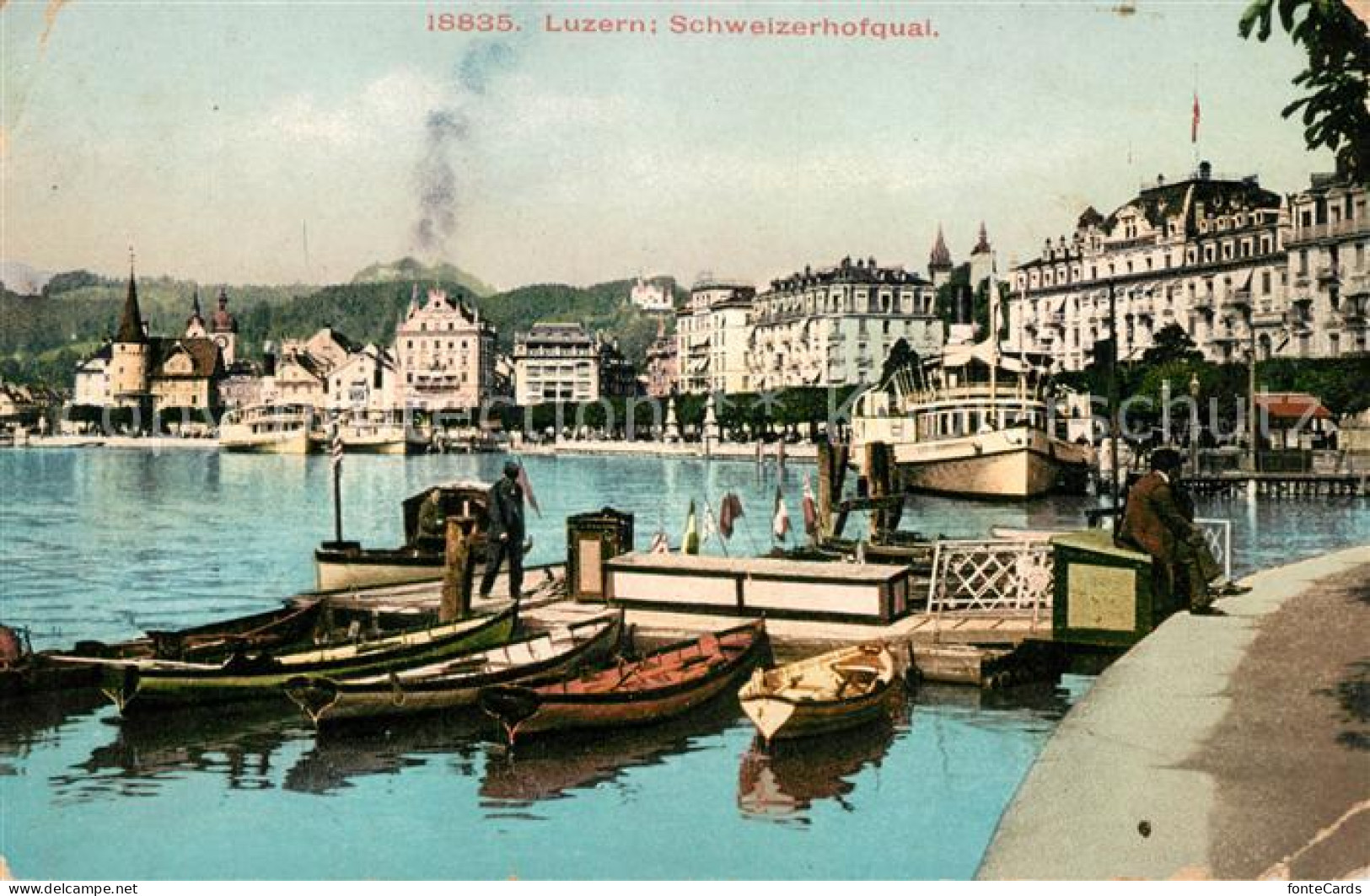 13114607 Luzern LU Schweizerhofquai Vierwaldstaettersee Bootsanleger Dampfer Luz - Andere & Zonder Classificatie