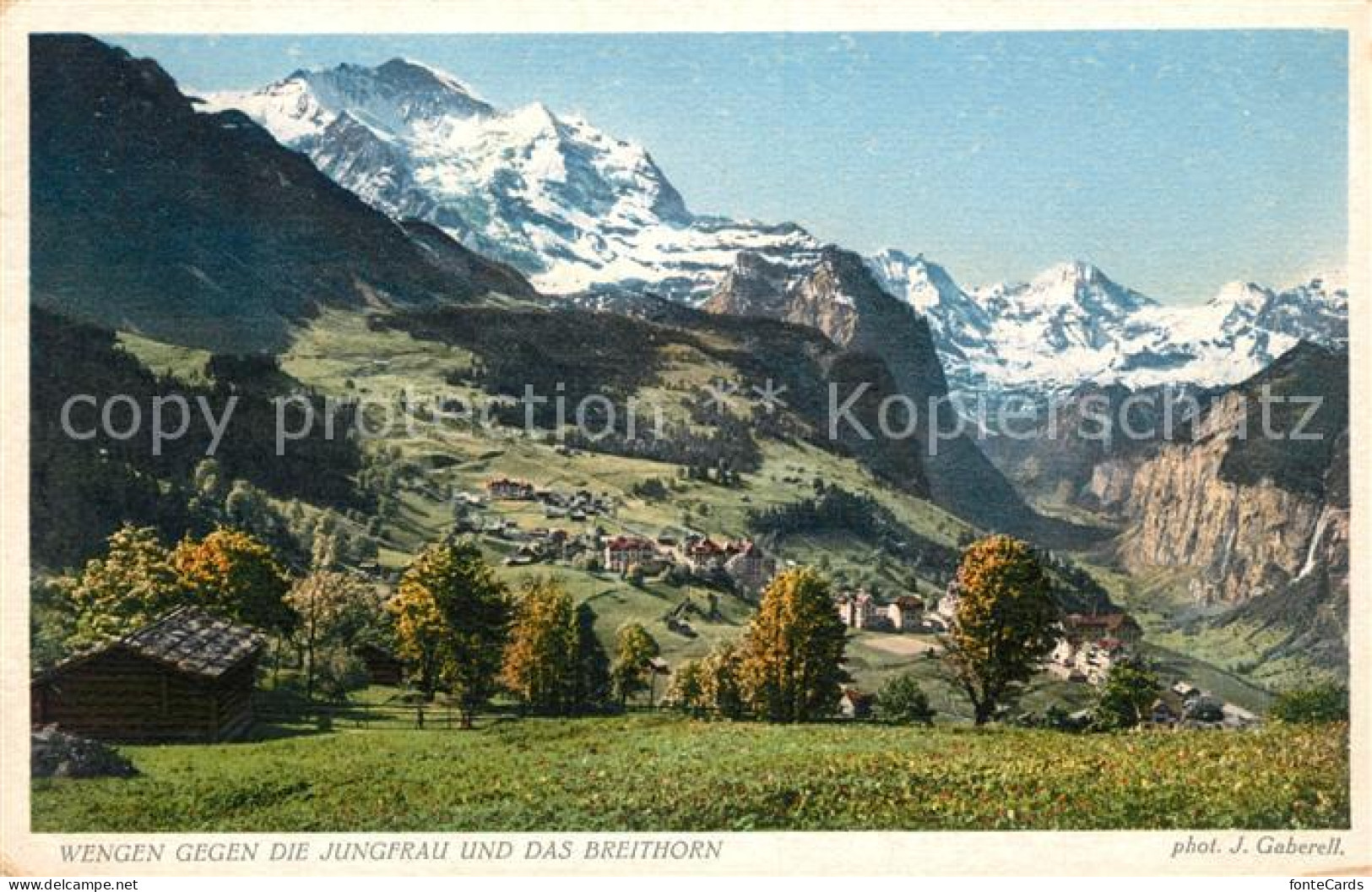 13114577 Wengen BE Landschaftspanorama Gegen Jungfrau Und Breithorn Berner Alpen - Sonstige & Ohne Zuordnung