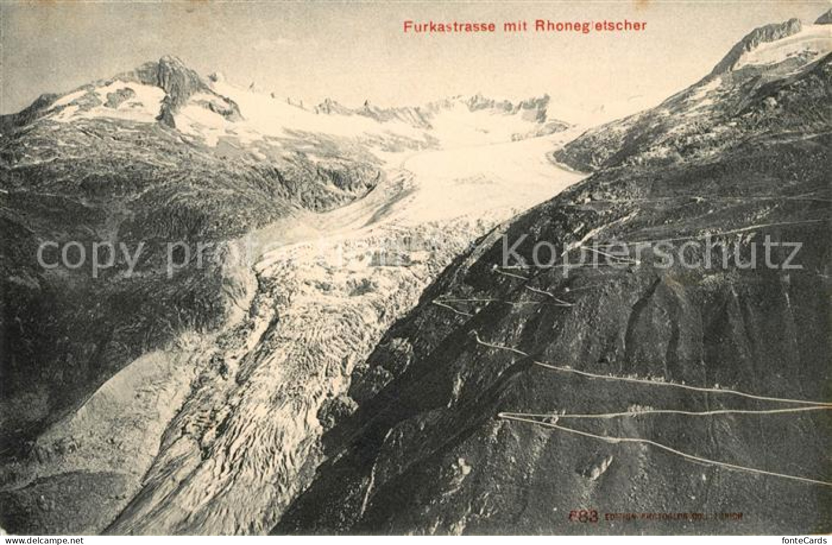 13114529 Furka Furkastrasse Mit Rhonegletscher Alpenpass Furka - Andere & Zonder Classificatie