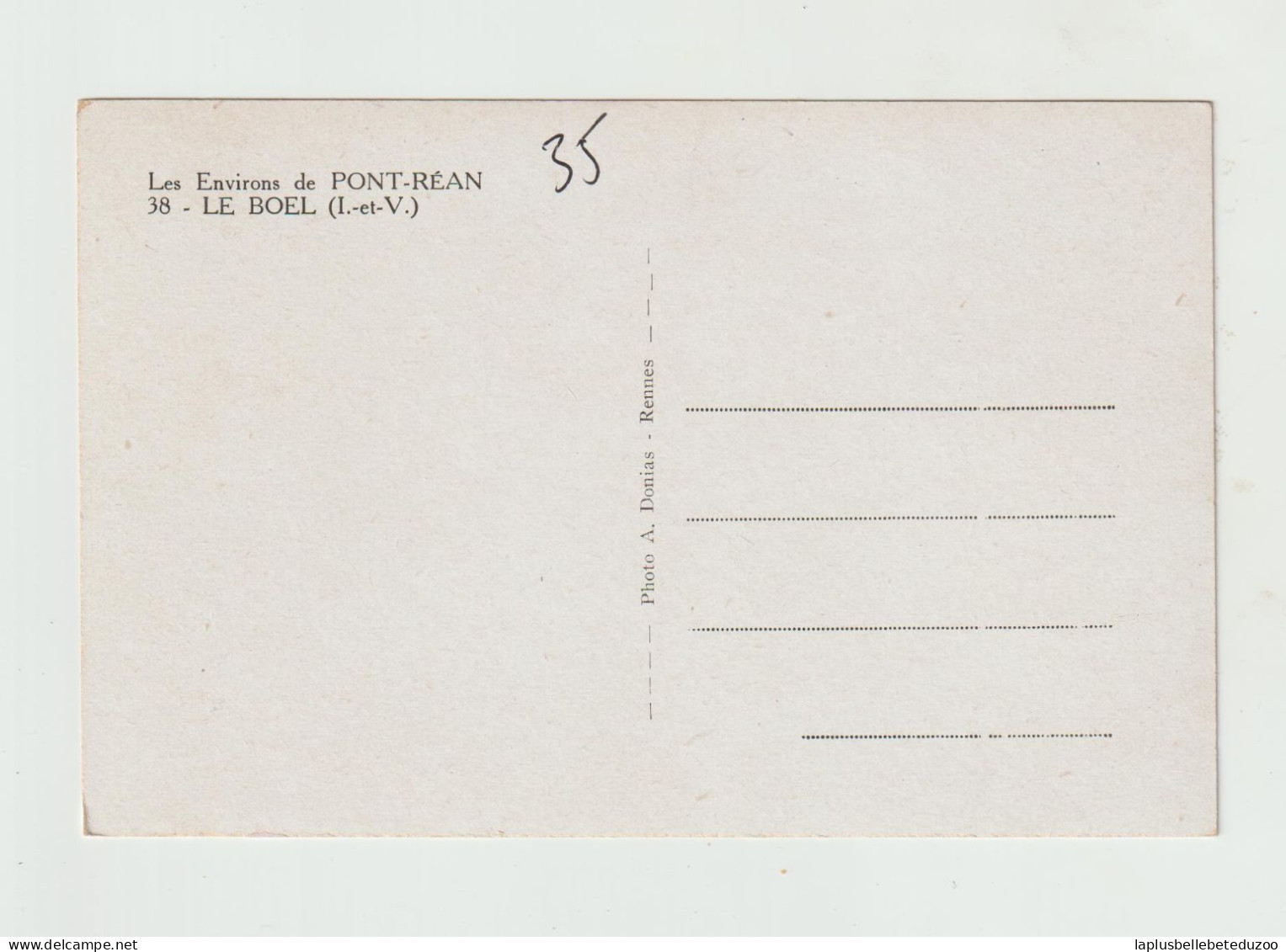 CPA - 35 - PONT-REAN Environs - LE BOEL - Vers 1930  - Pas Courant - Other & Unclassified