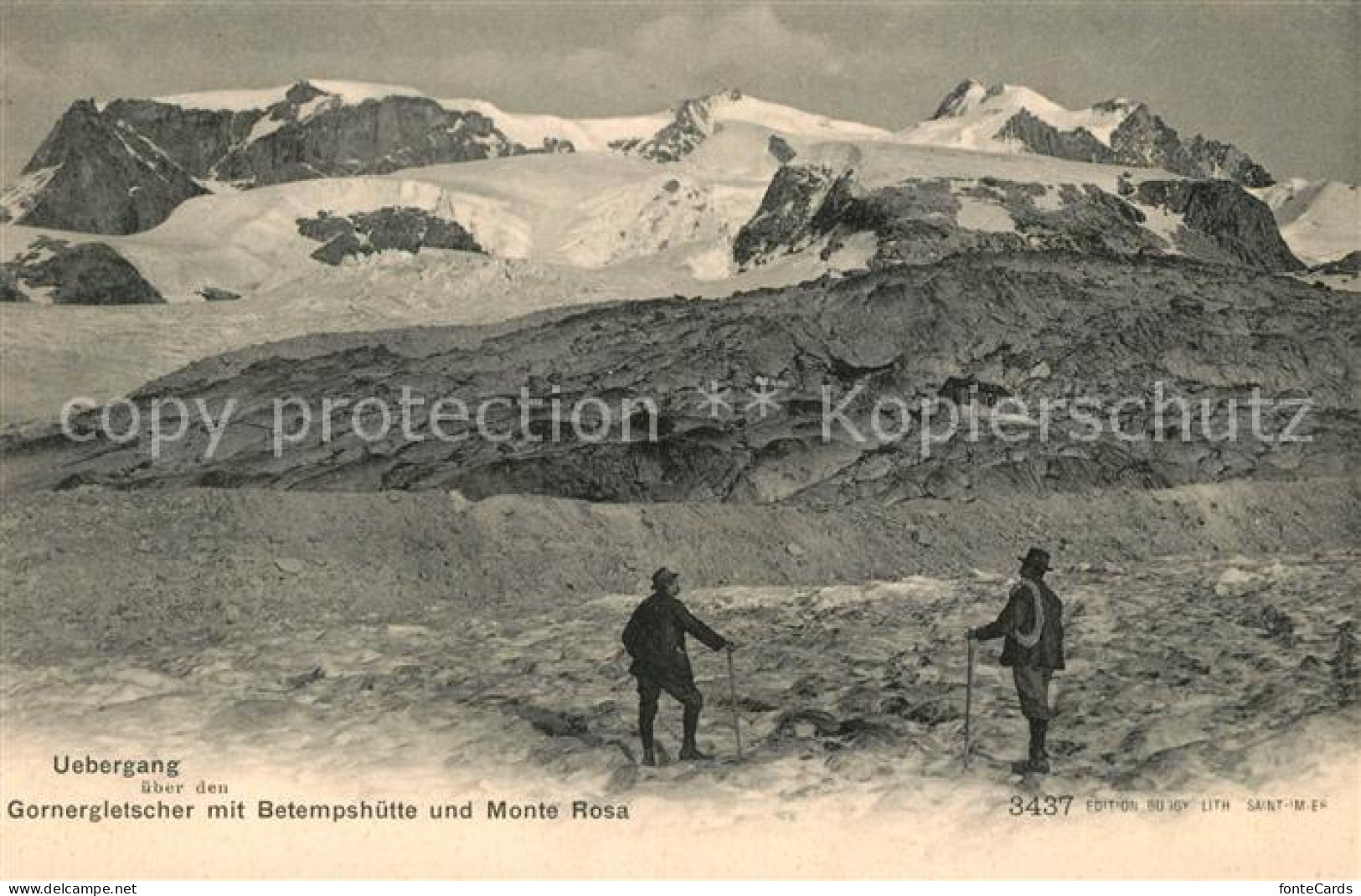 13114197 Gornergrat Zermatt Uebergang Ueber Gornergletscher Betempshuette Monte  - Andere & Zonder Classificatie