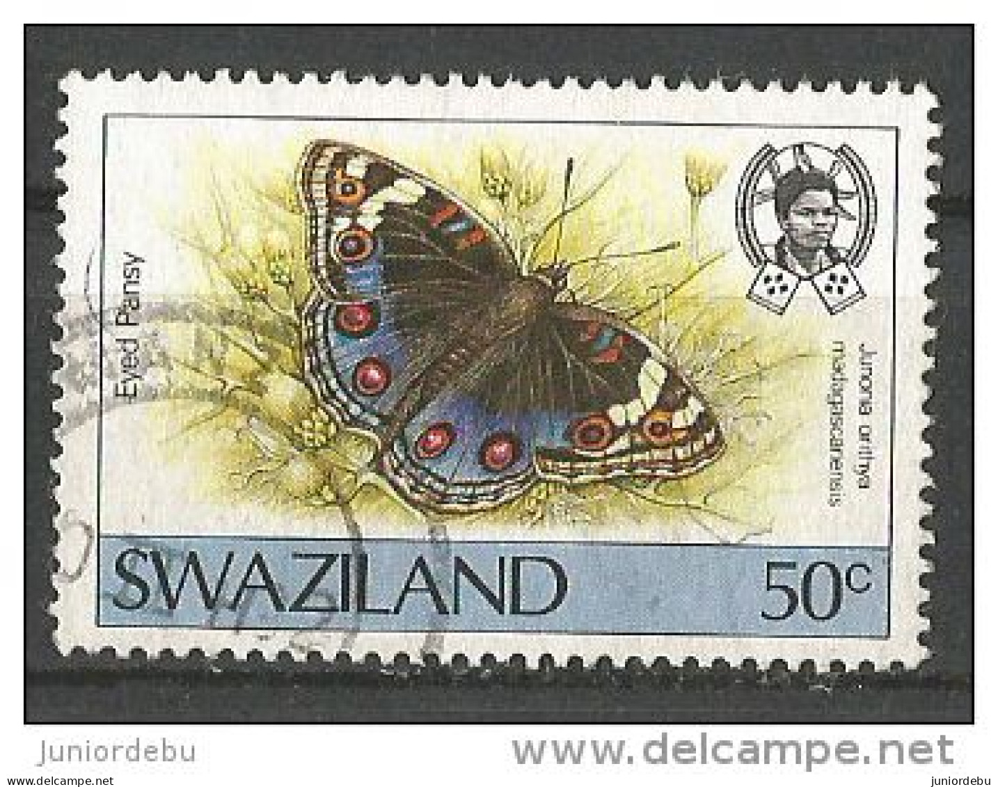 Swaziland    -1987  - Butterfly ( Junonia Orithya )    - USED. ( D ) ( Condition As Per Scan ) ( OL 14/04/2014) - Swaziland (1968-...)