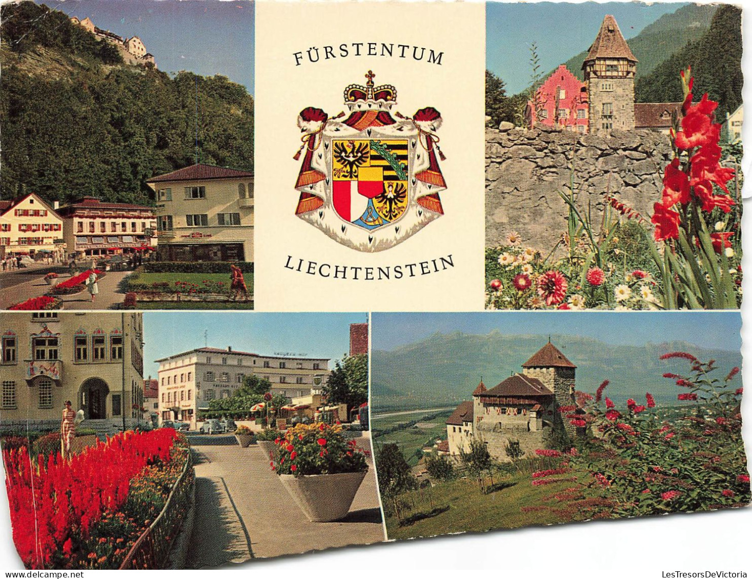 LIECHTENSTEIN - Vaduz (Liechtenstein) Landesfurstliche Residenz - Postlatz Mit Schloss - Furstentum - Carte Postale - Liechtenstein