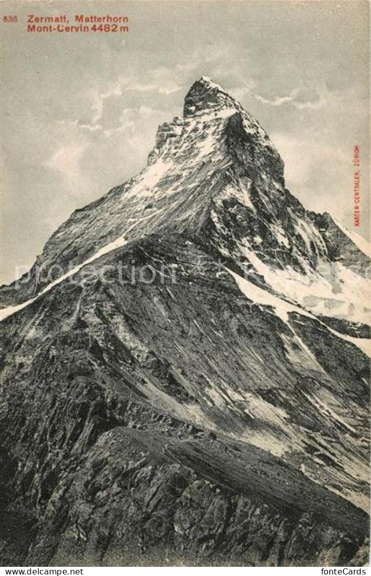 13114169 Zermatt VS Mont Cervin Matterhorn Gebirgspanorama Walliser Alpen  - Andere & Zonder Classificatie