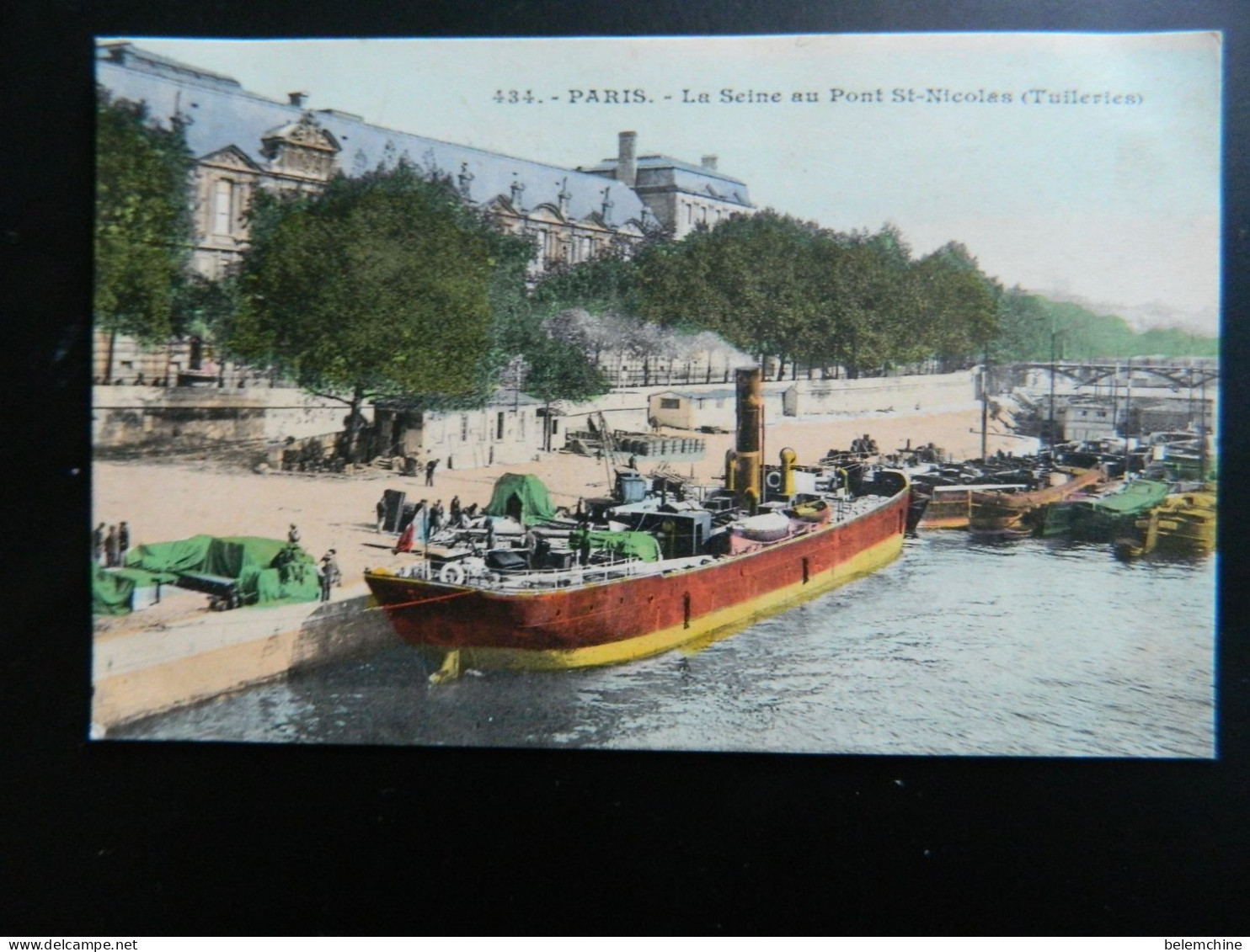 PARIS                       LA SEINE AU PONT ST NICOLAS  ( TUILERIES ) - De Seine En Haar Oevers