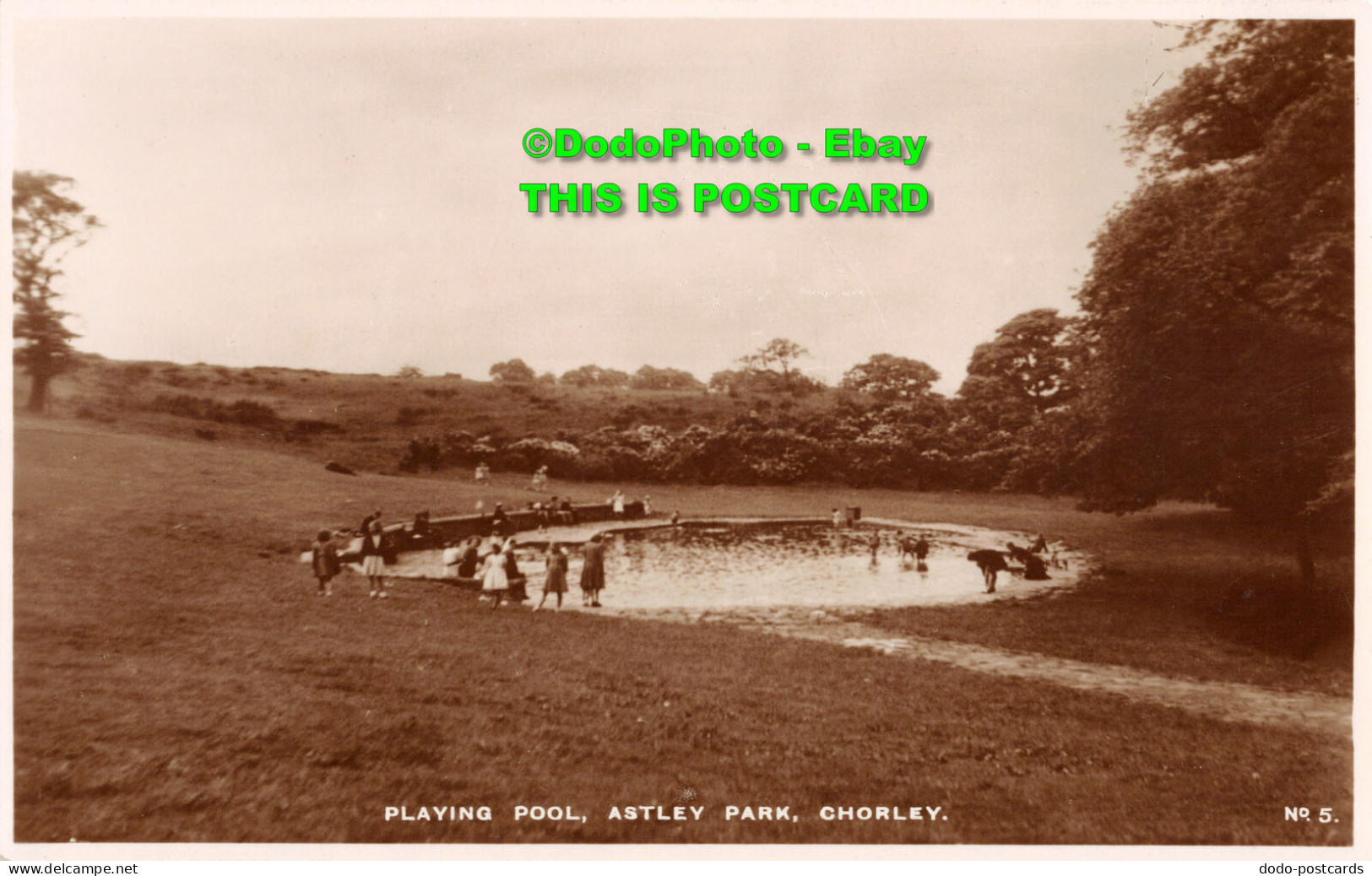 R355923 Chorley. Playing Pool. Astley Park. W. And H. Parkinson - World