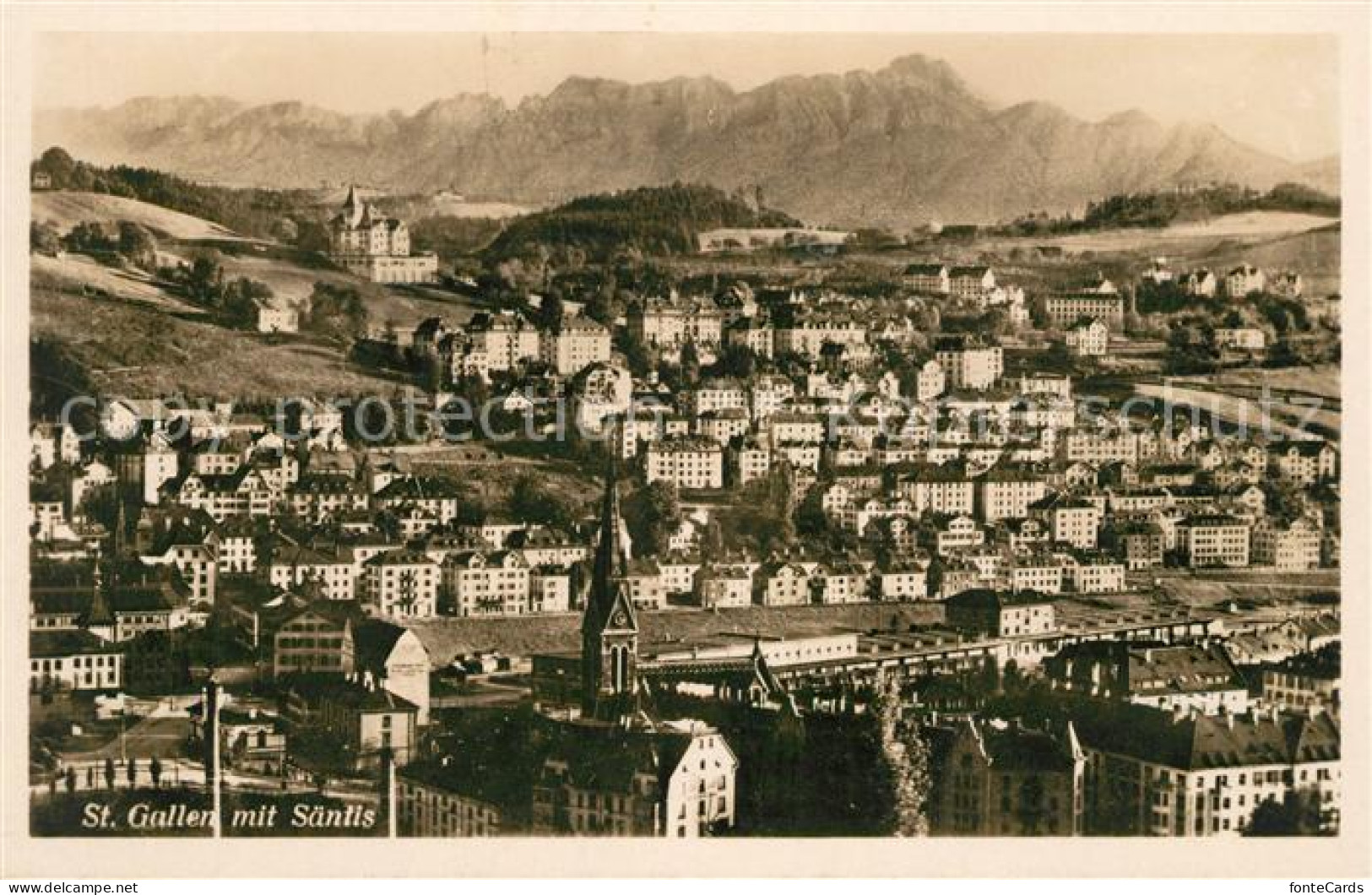 13113869 St Gallen SG Stadtpanorama Mit Saentis Appenzeller Alpen St. Gallen - Sonstige & Ohne Zuordnung