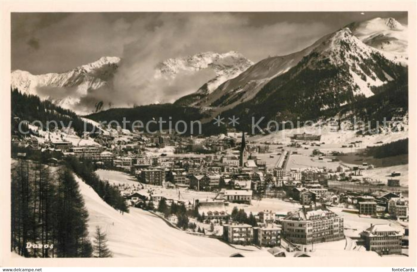 13113849 Davos GR Gesamtansicht Wintersportplatz Mit Alpenpanorama Davos Platz - Autres & Non Classés