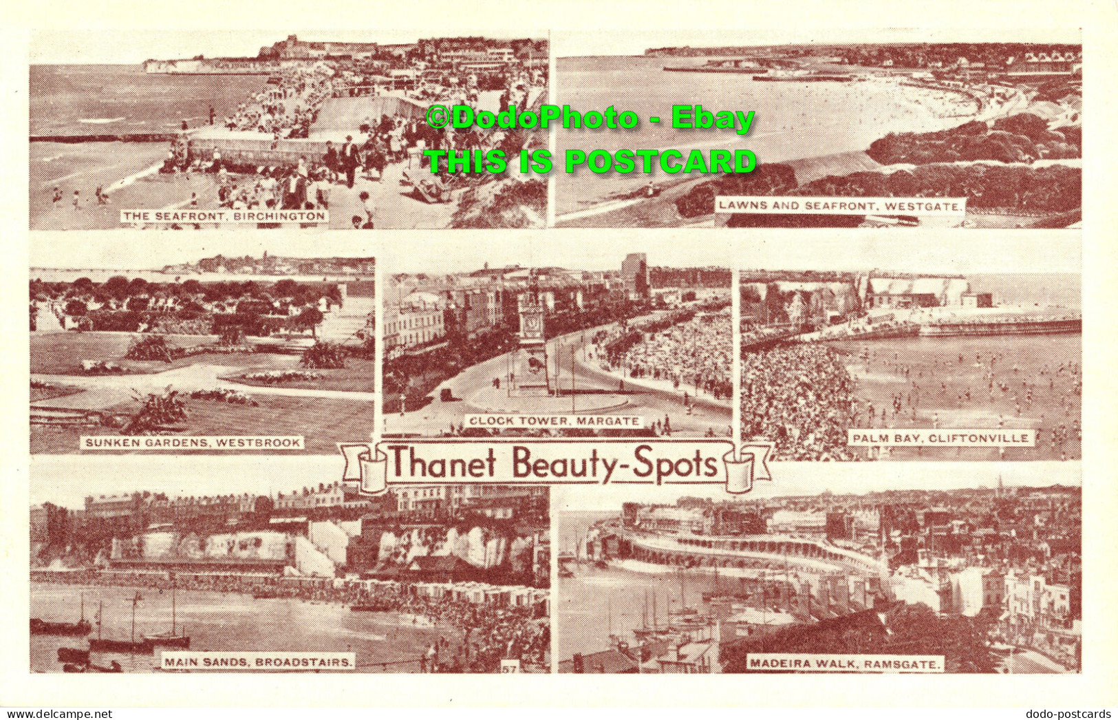 R355952 Thanet Beauty Spots. The Seafront. Birchington. Lawns And Seafront. West - World