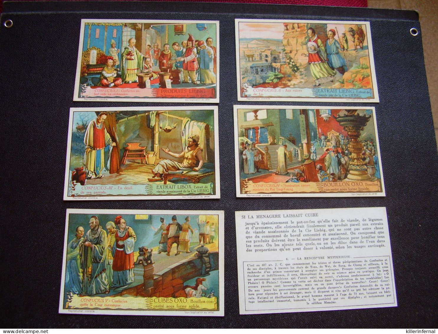 Original Old Cards Chromos Liebig S 1236 Confucius Complet - Liebig