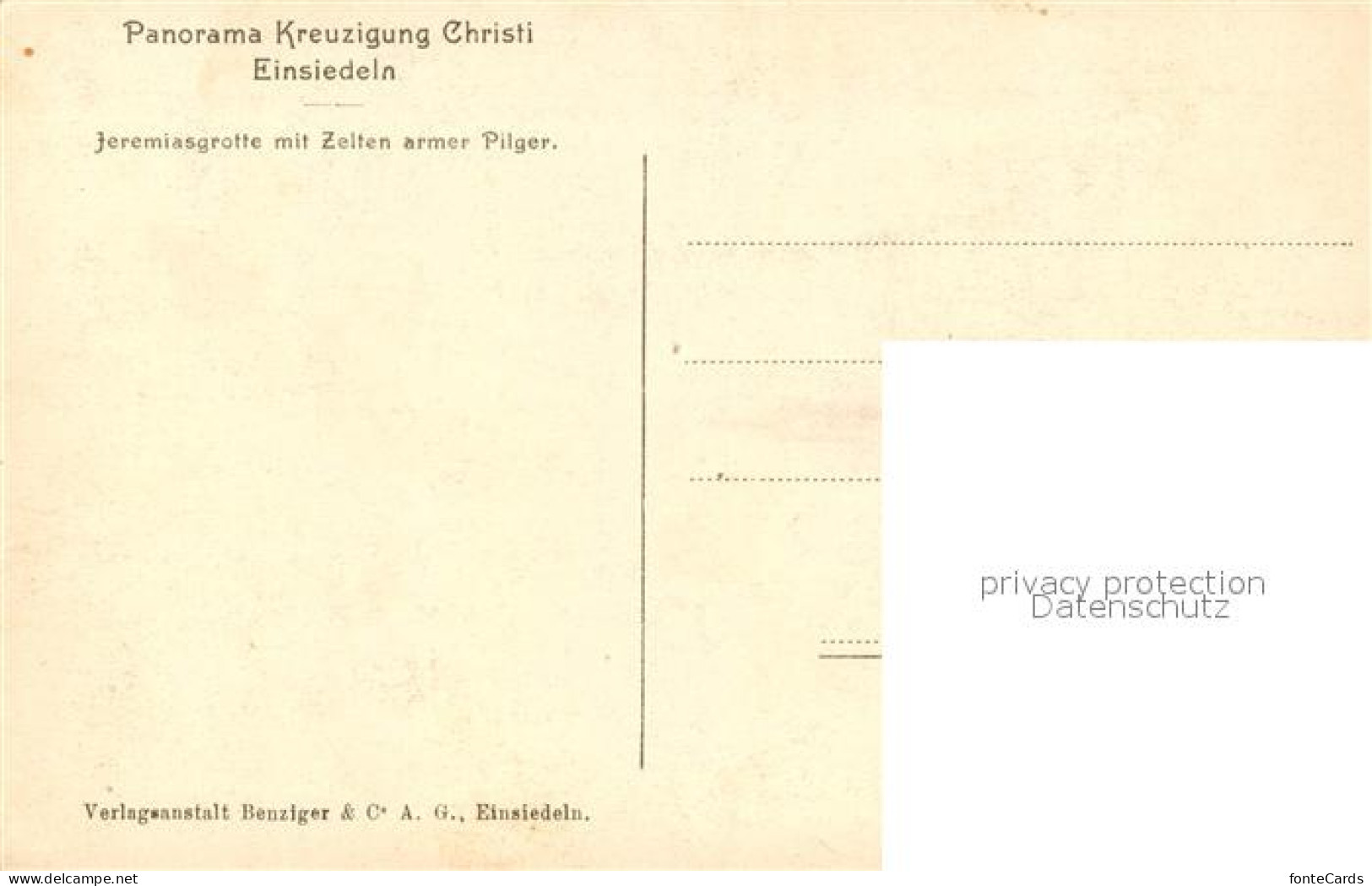 13113837 Einsiedeln SZ Panorama Kreuzigung Christi Jeremiasgrotte Mit Zelten Arm - Andere & Zonder Classificatie