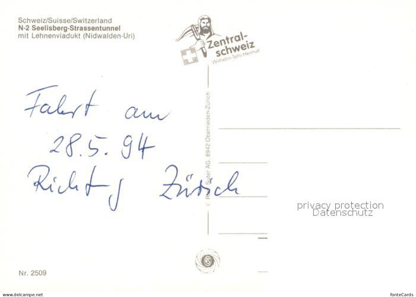 13110439 Seelisberg UR Strassentunnel Lehnenviadukt  Seelisberg - Other & Unclassified