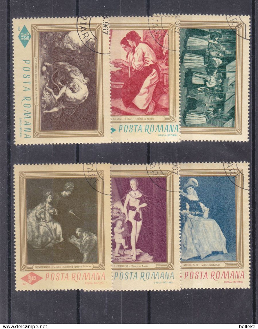 Peintures - Rubens - Rembrandt - Roumanie - Yvert 2286 / 91 Oblitérés - Valeur 3,00 Euros - Used Stamps