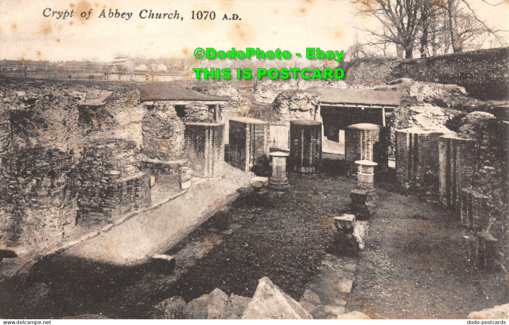 R355980 Crypt Of Abbey Church. 1070. A. D. Published By St. Augustine College - World