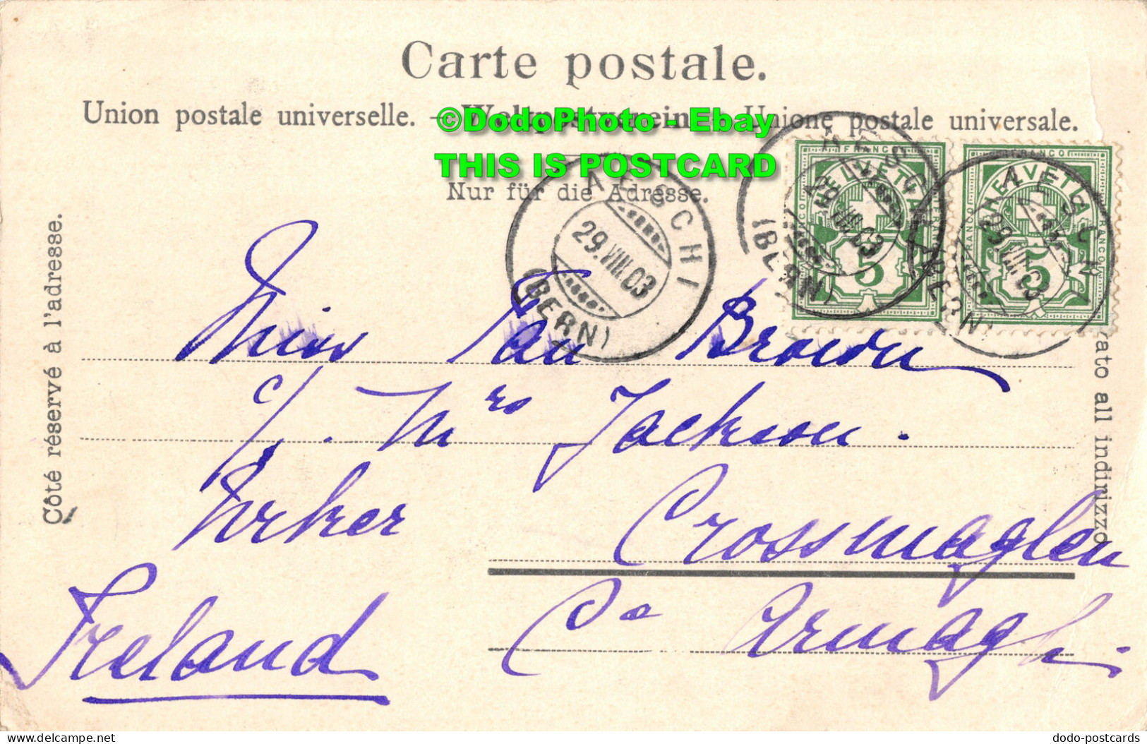 R355981 Aschi. Edition Photoglob. Postcard. 1903 - World
