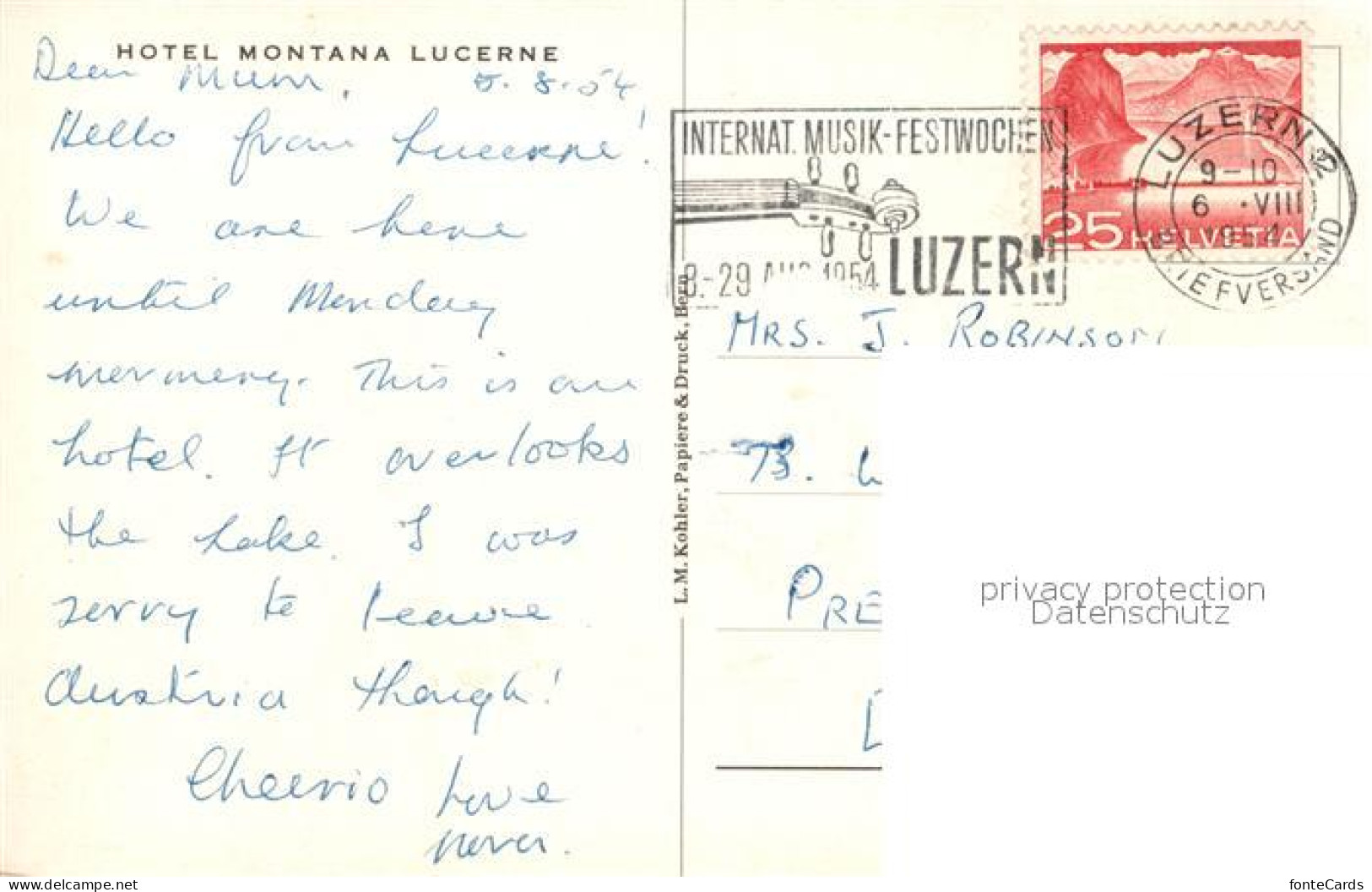13100389 Lucerne Luzern Hotel Montana Luzern - Other & Unclassified