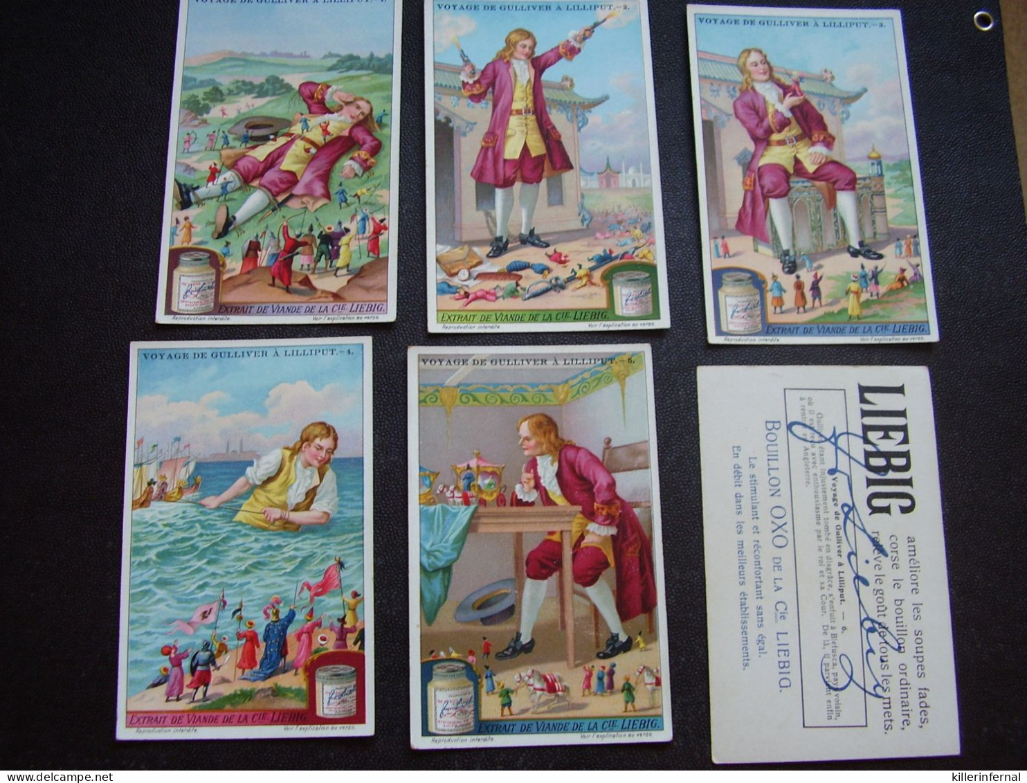 Original Old Cards Chromos Liebig S 1194 Voyage De Gulliver A Lilliput Complet - Liebig