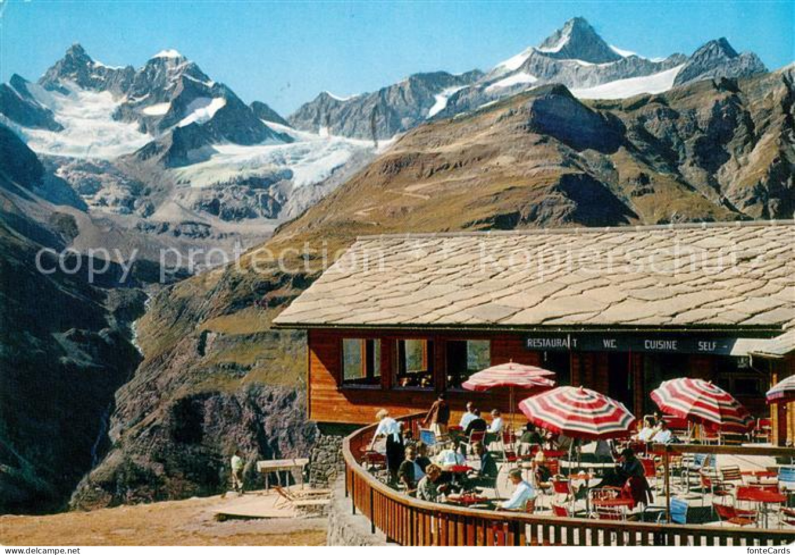 13094797 Zermatt VS Restaurant Sunnegga Obergabelhorn Zinalrothorn Zermatt VS - Other & Unclassified