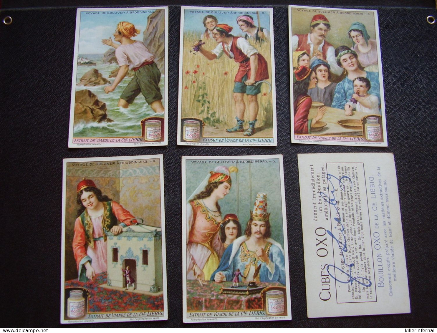 Original Old Cards Chromos Liebig S 1195 Voyage De Gulliver A  Brobdingnag Complet - Liebig