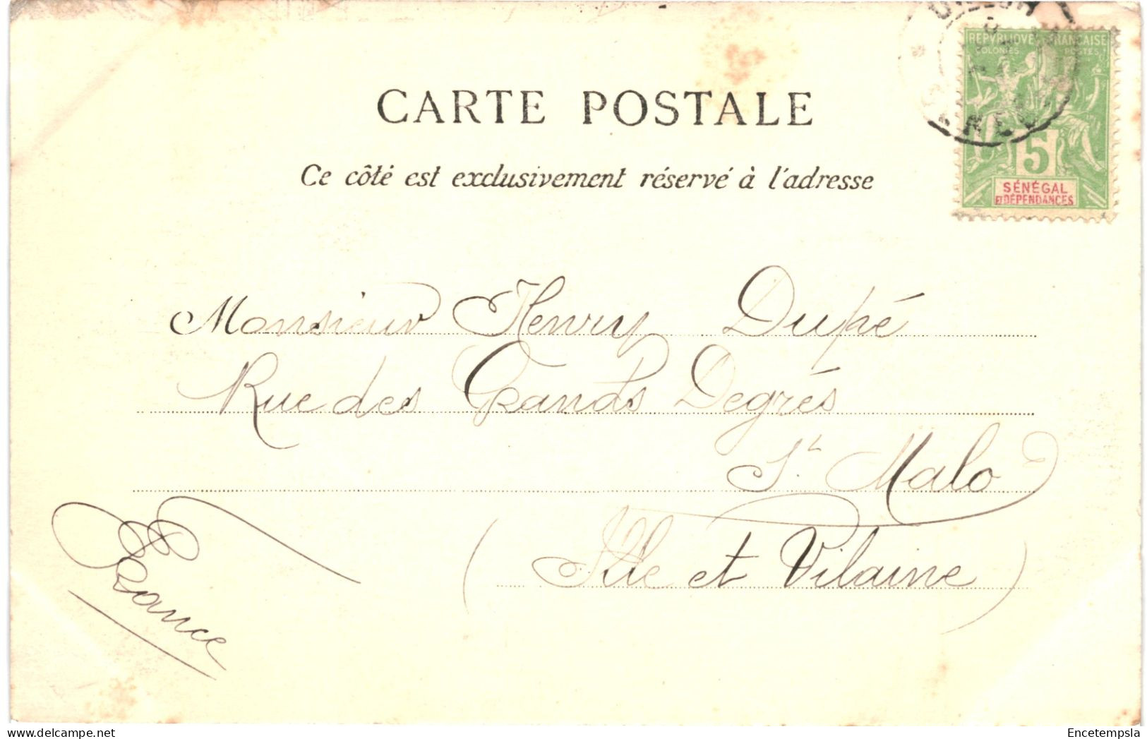 CPA Carte Postale Sénégal Dakar Le Boulevard   1904 VM80740ok - Senegal