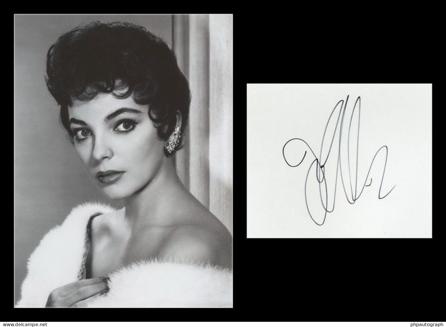 Joan Collins - English Actress - Signed Album Page + Photo - Paris 1987 - COA - Schauspieler Und Komiker