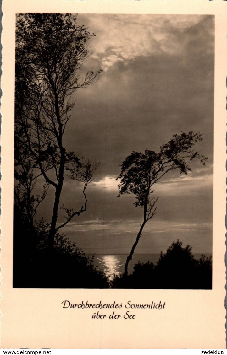 H2245 - TOP Foto Künstlerkarte - Motivkarte Meer See Sonnenuntergang - Verlag Garloff Magdeburg DDR - Andere & Zonder Classificatie