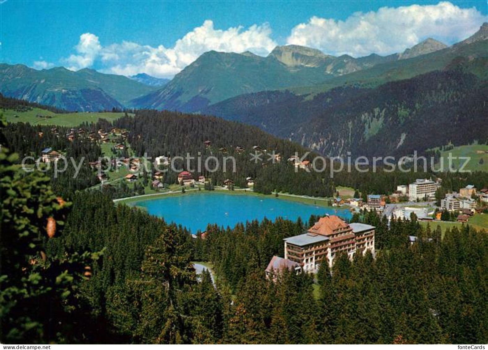 13079389 Arosa GR Fliegeraufnahme Obersee Weissfluh Arosa - Andere & Zonder Classificatie