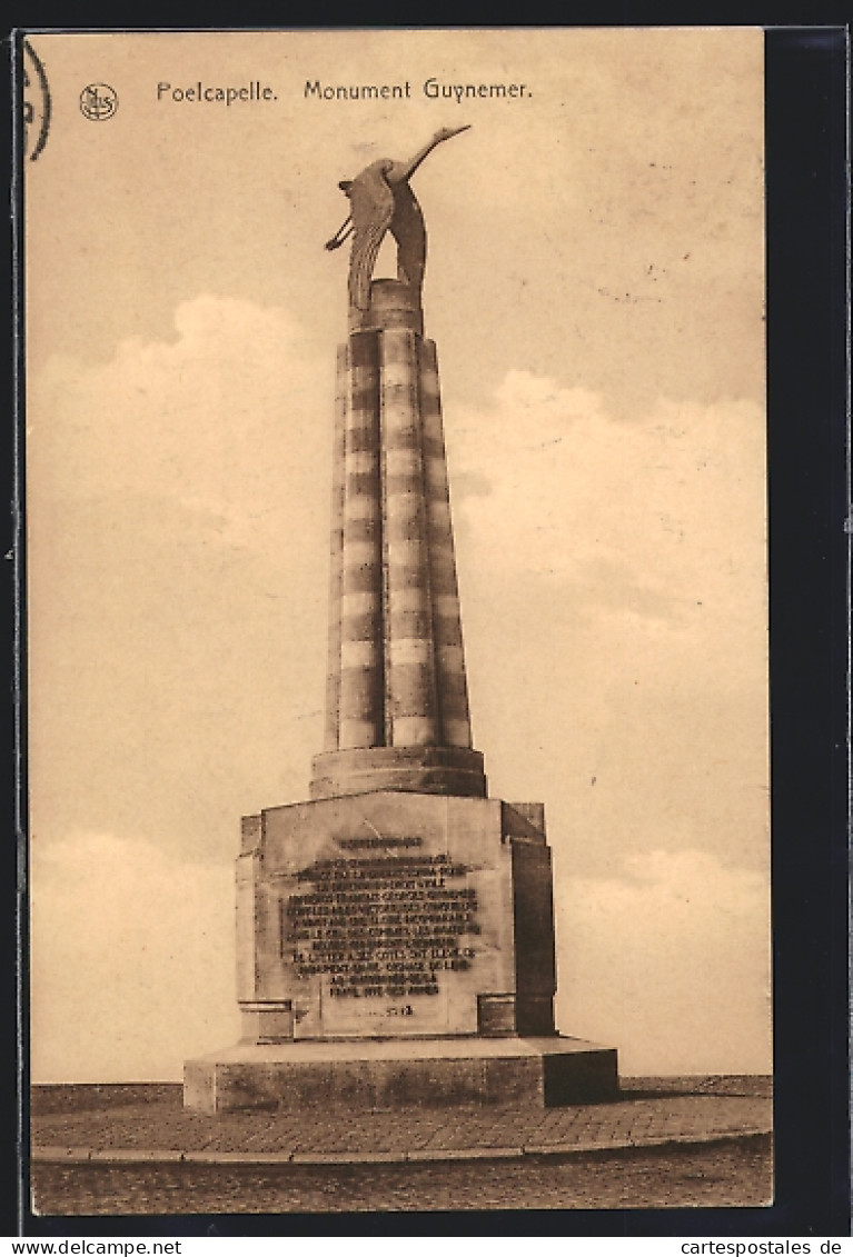 AK Poelcapelle, Monument Guynemer  - Sonstige & Ohne Zuordnung