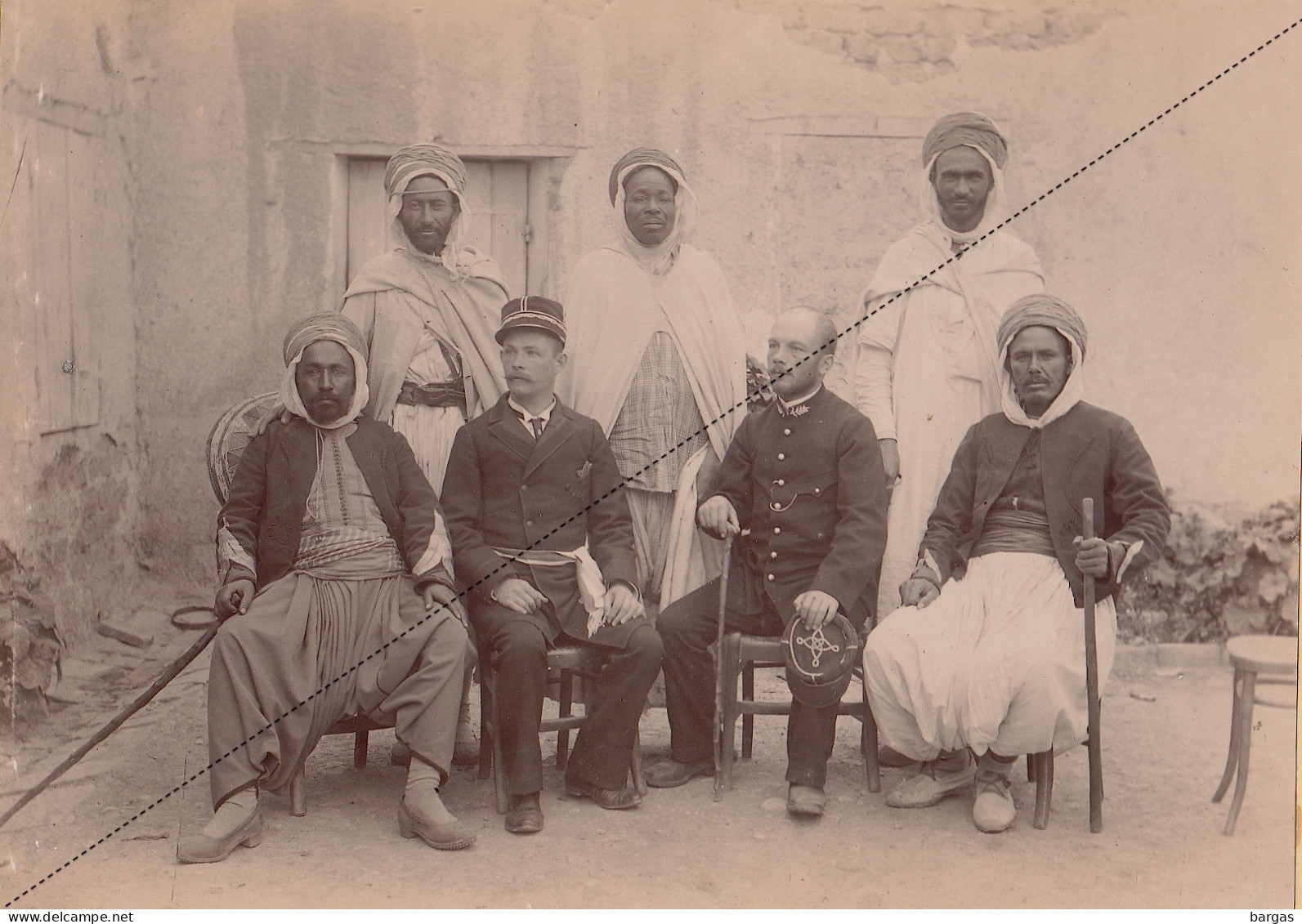 Photo Afrique Algérie Commissariat De Police De Djelfa Souvenir Mission Géodésique Militaire Boulard Gentil - Antiche (ante 1900)