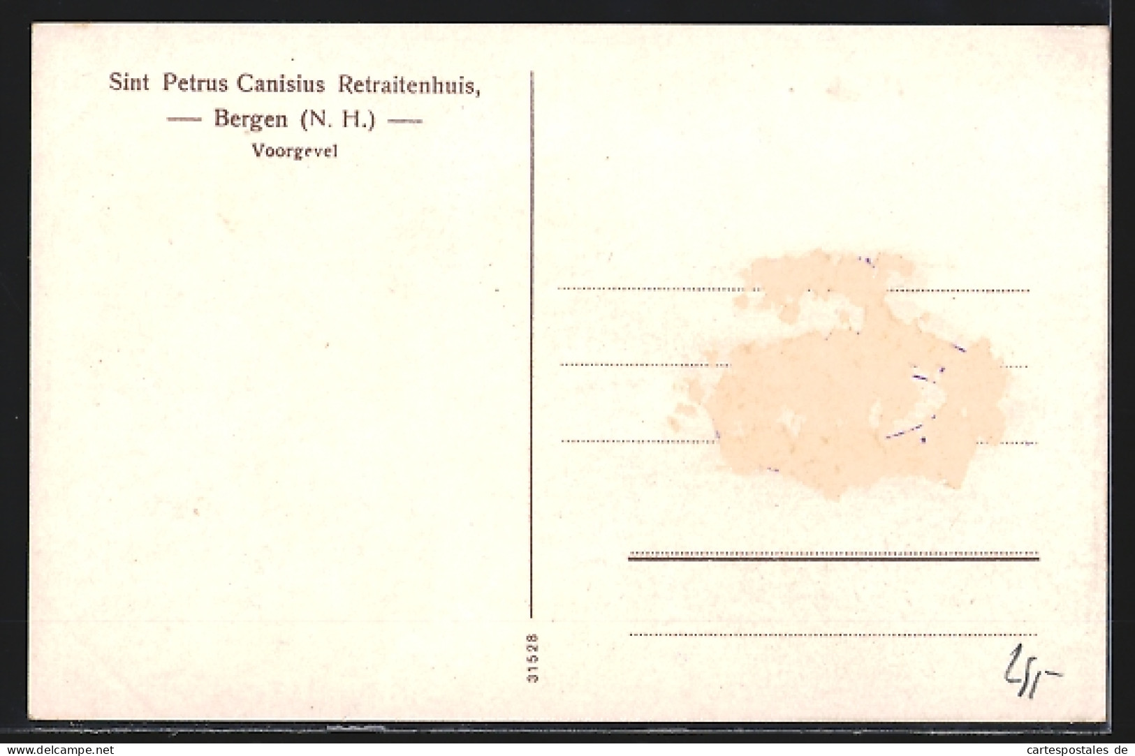 AK Bergen, Sint Petrus Canisius Retraitenhuis, Voorgevel  - Other & Unclassified