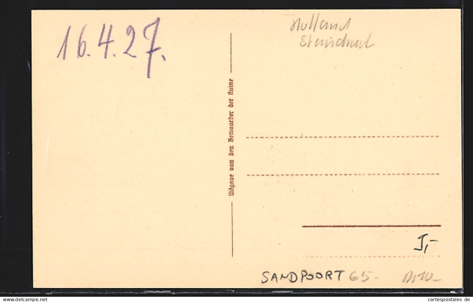 AK Saandport, Ruine Brederode, Steindruck  - Andere & Zonder Classificatie