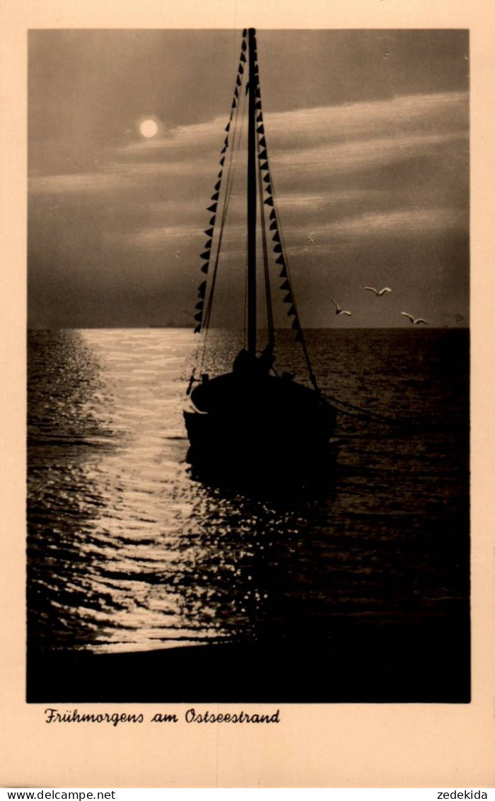 H2247 - TOP Foto Künstlerkarte - Motivkarte Meer See Sonnenuntergang - Verlag Garloff Magdeburg DDR - Sonstige & Ohne Zuordnung