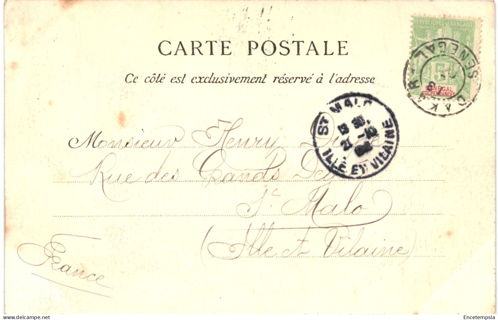 CPA Carte Postale Sénégal Dakar Une Rue De Dakar  1904 VM80741ok - Sénégal