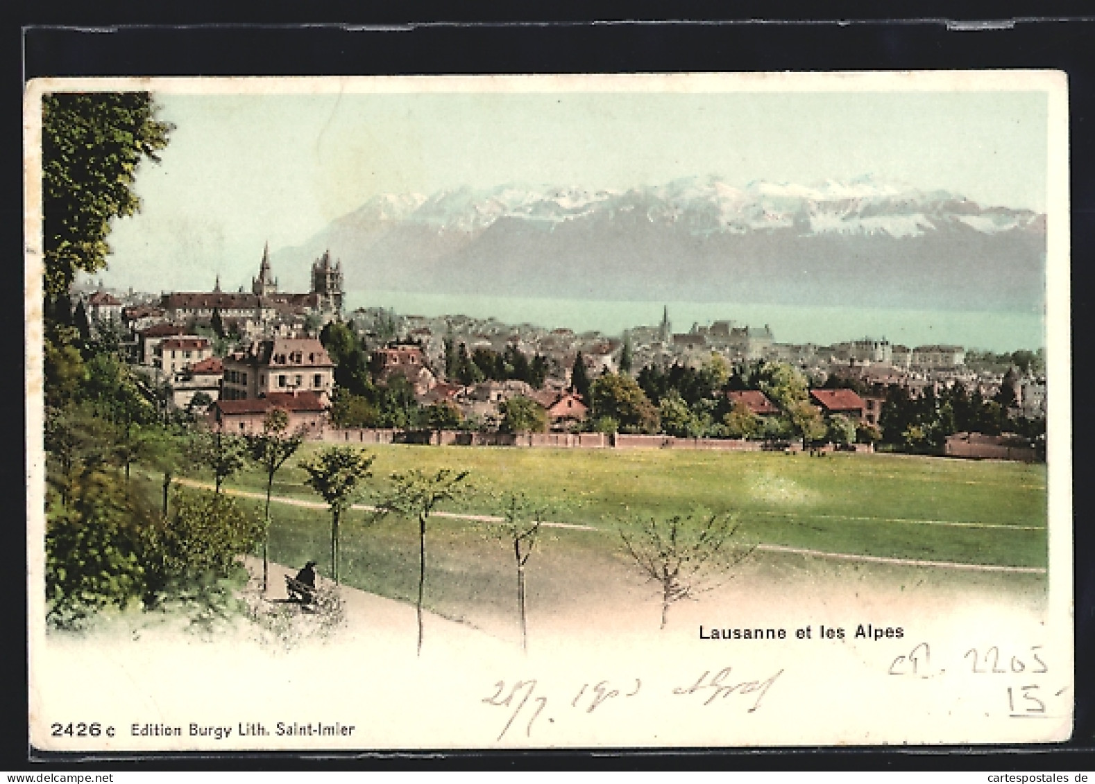 AK Lausanne, Ortsansicht Gegen Die Alpen  - Lausanne