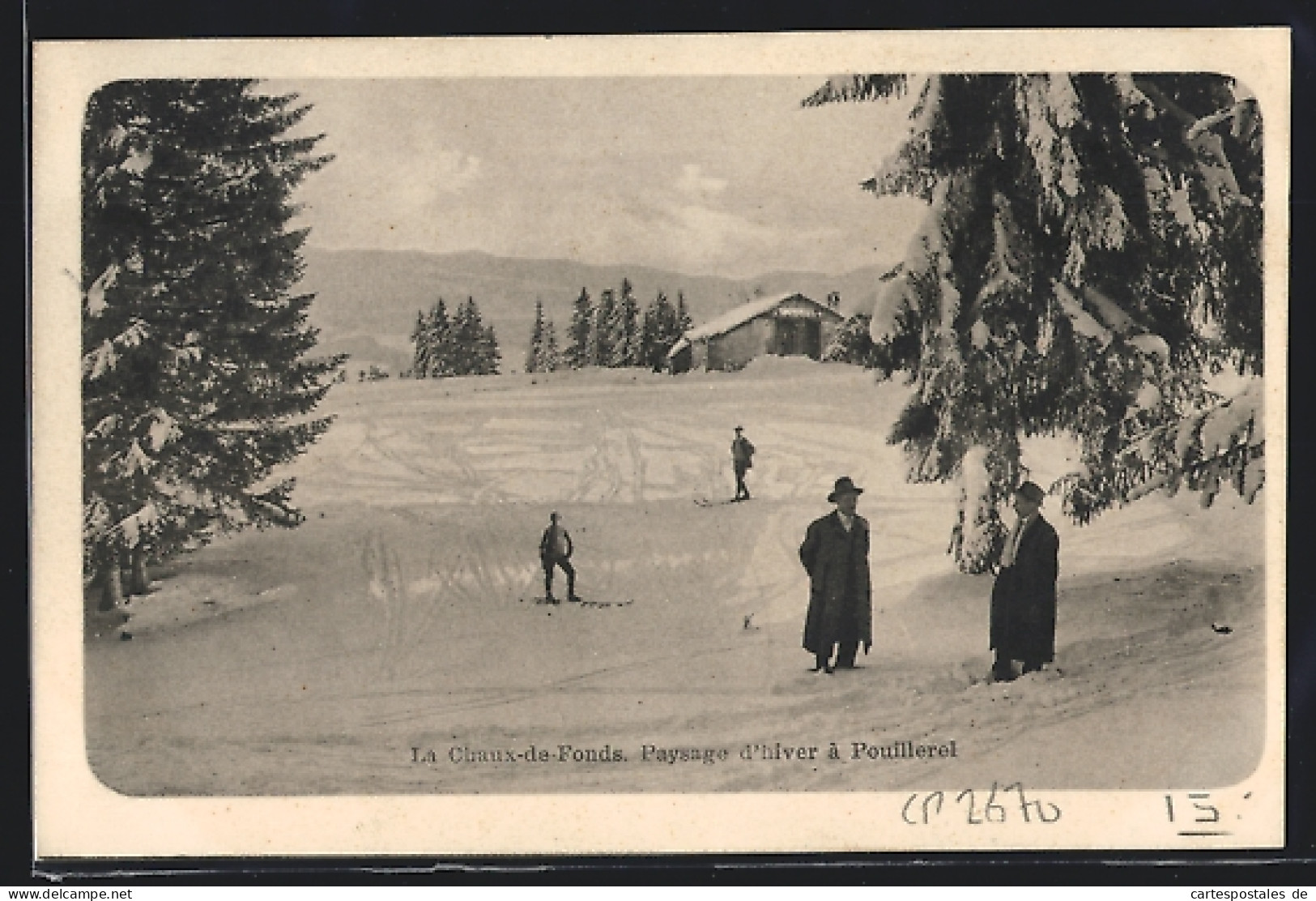 AK Chaux-de-Fonds, Paysage D`hiver à Pouillerel  - Altri & Non Classificati